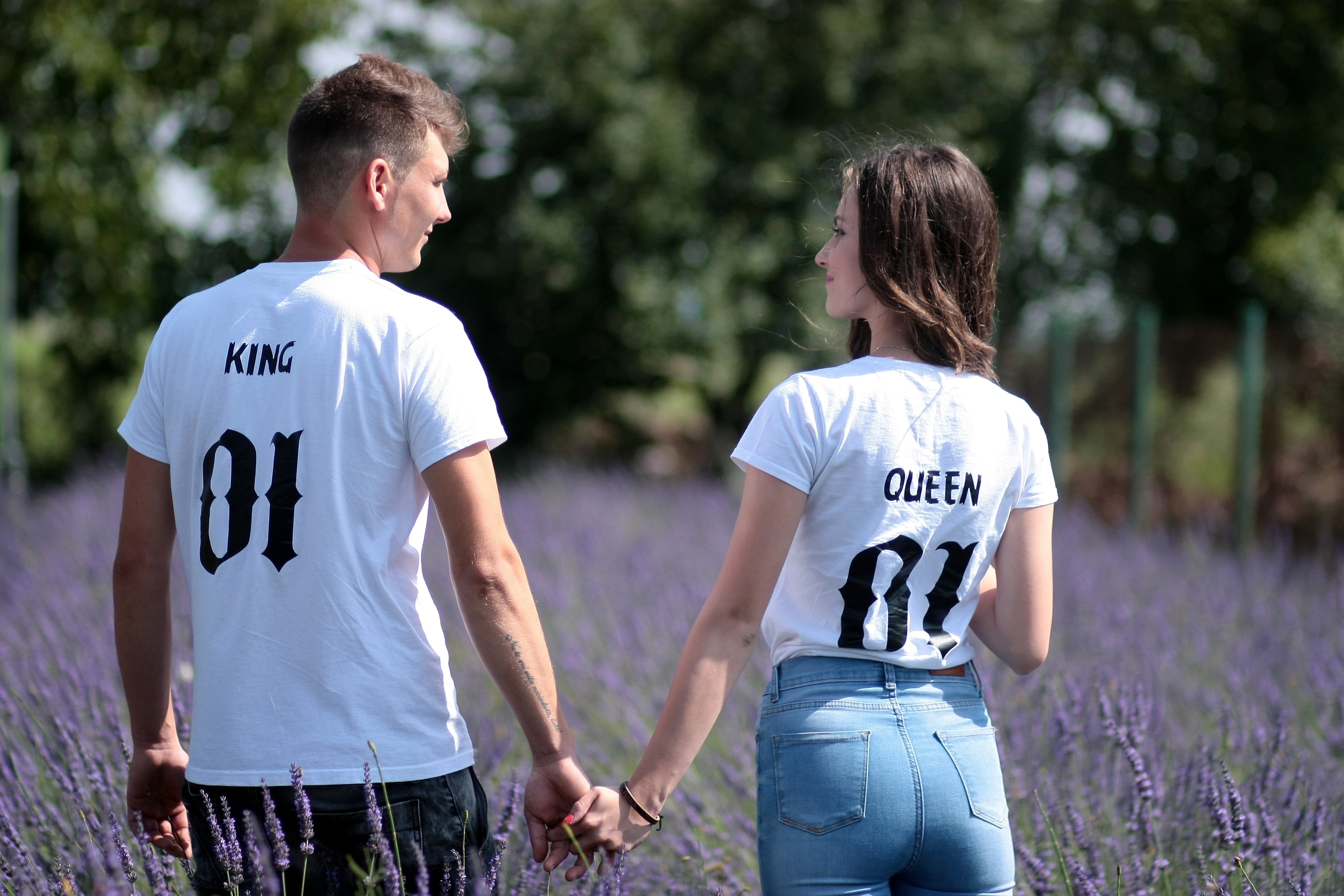 tree, emotion, woman, crew, text, togetherness, waist up, plant, romance, volunteer, men, beauty, couple, lavender, love, day, happiness, people, white, HD Wallpaper