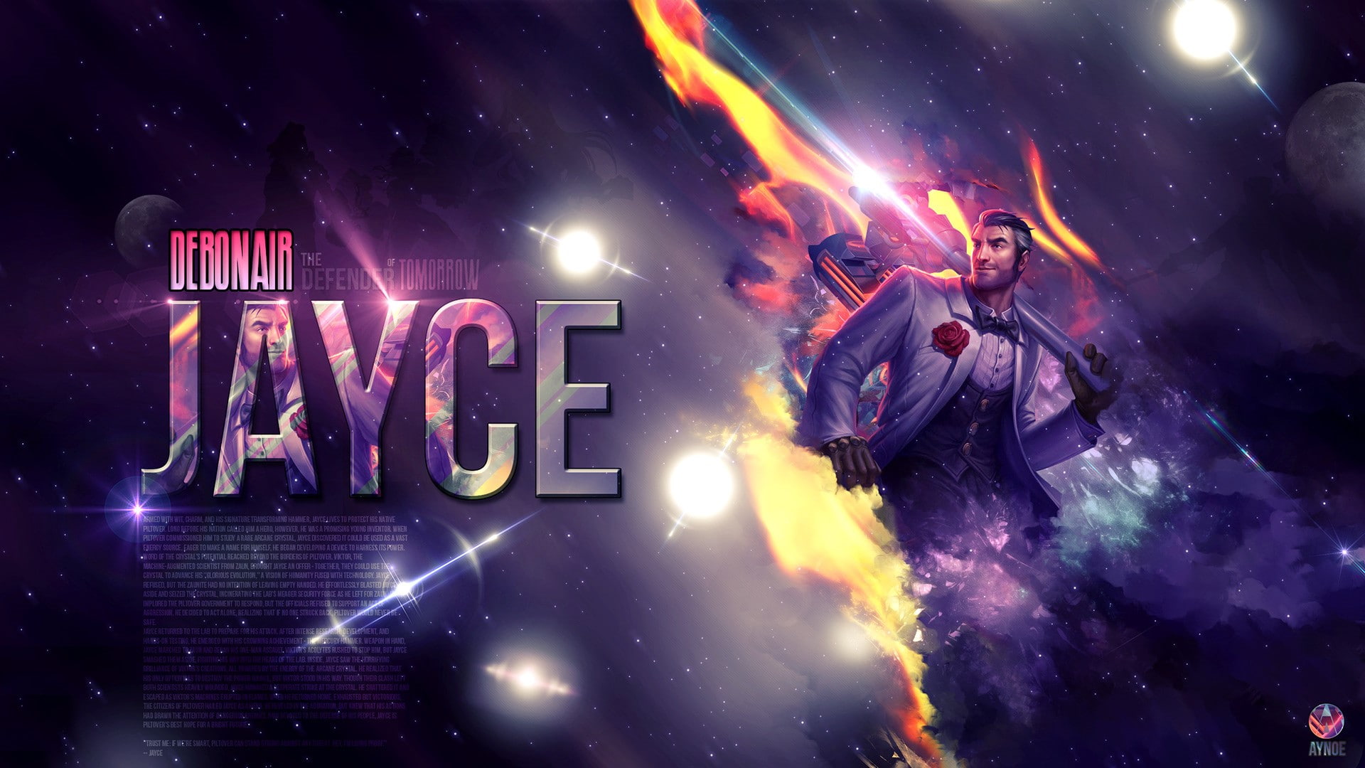 neon, arts culture and entertainment, people, creativity, event, men, 1080P, league of legends jayce, music, new years eve, sign, adult, digital composite, HD Wallpaper