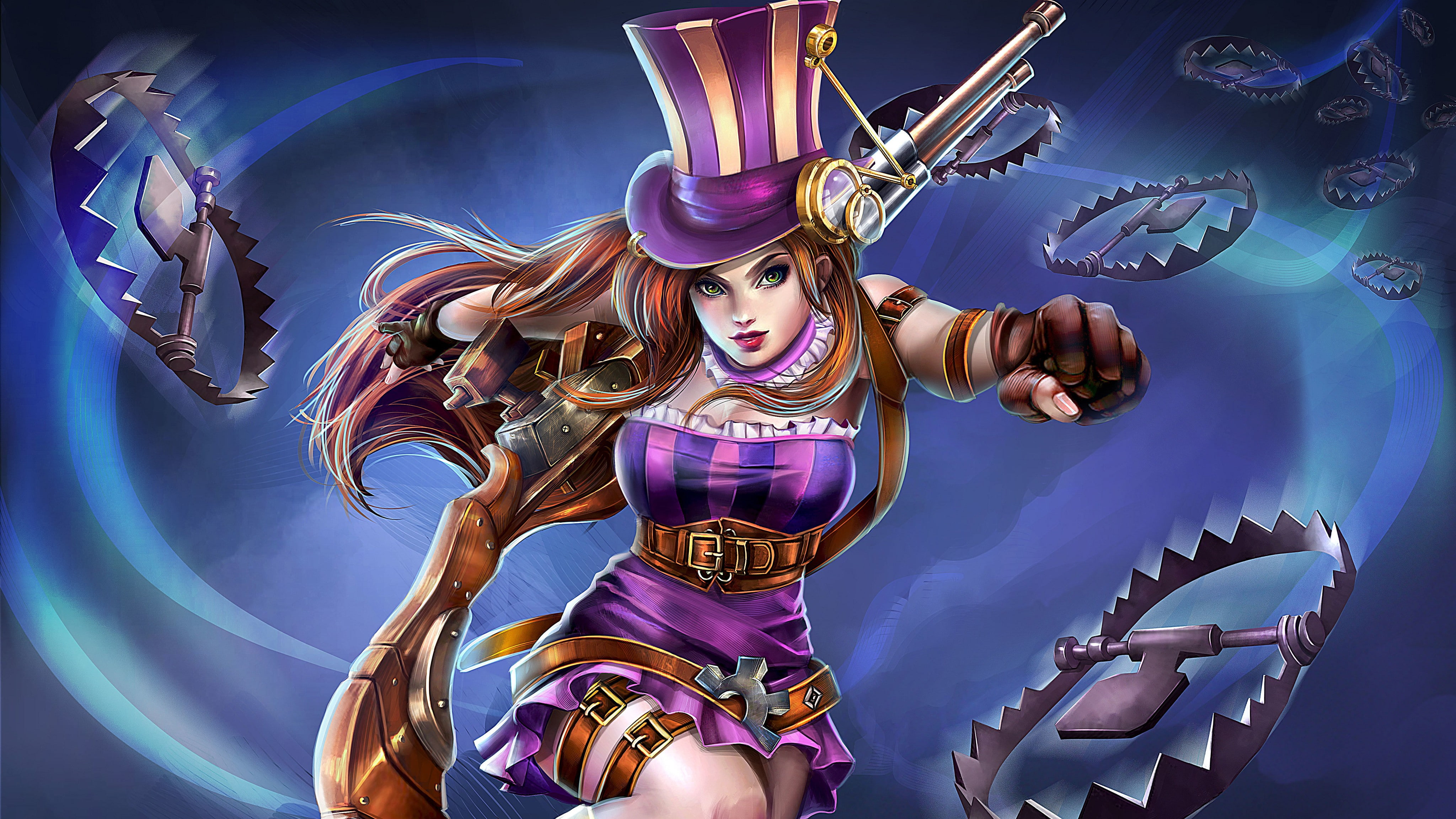 Caitlyn, League of Legends, 4K, video games, HD Wallpaper