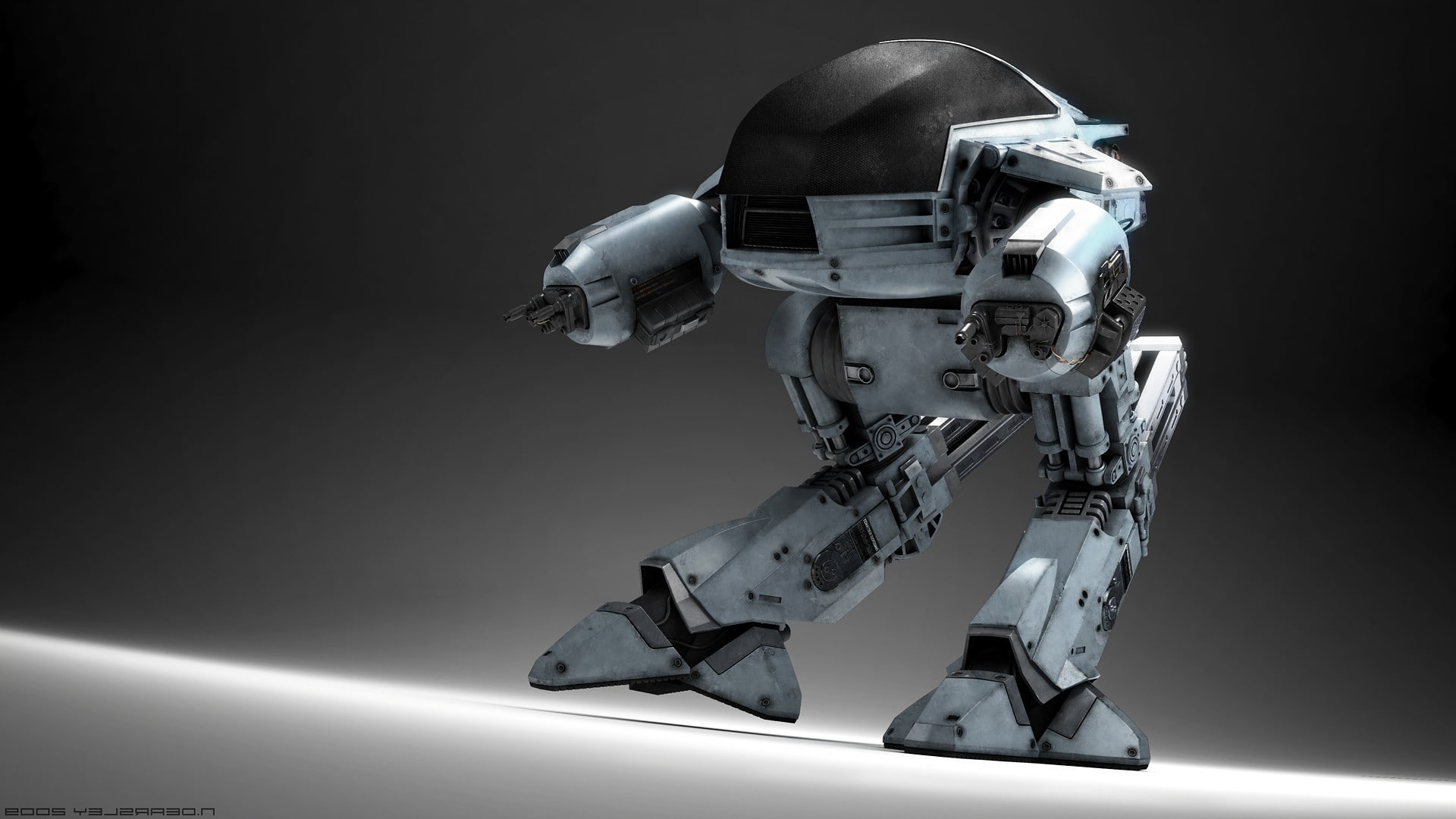 studio shot, Ed 209, sports helmet, artificial intelligence, technology, helmet, science, headwear, indoors, human representation, protection, security, HD Wallpaper