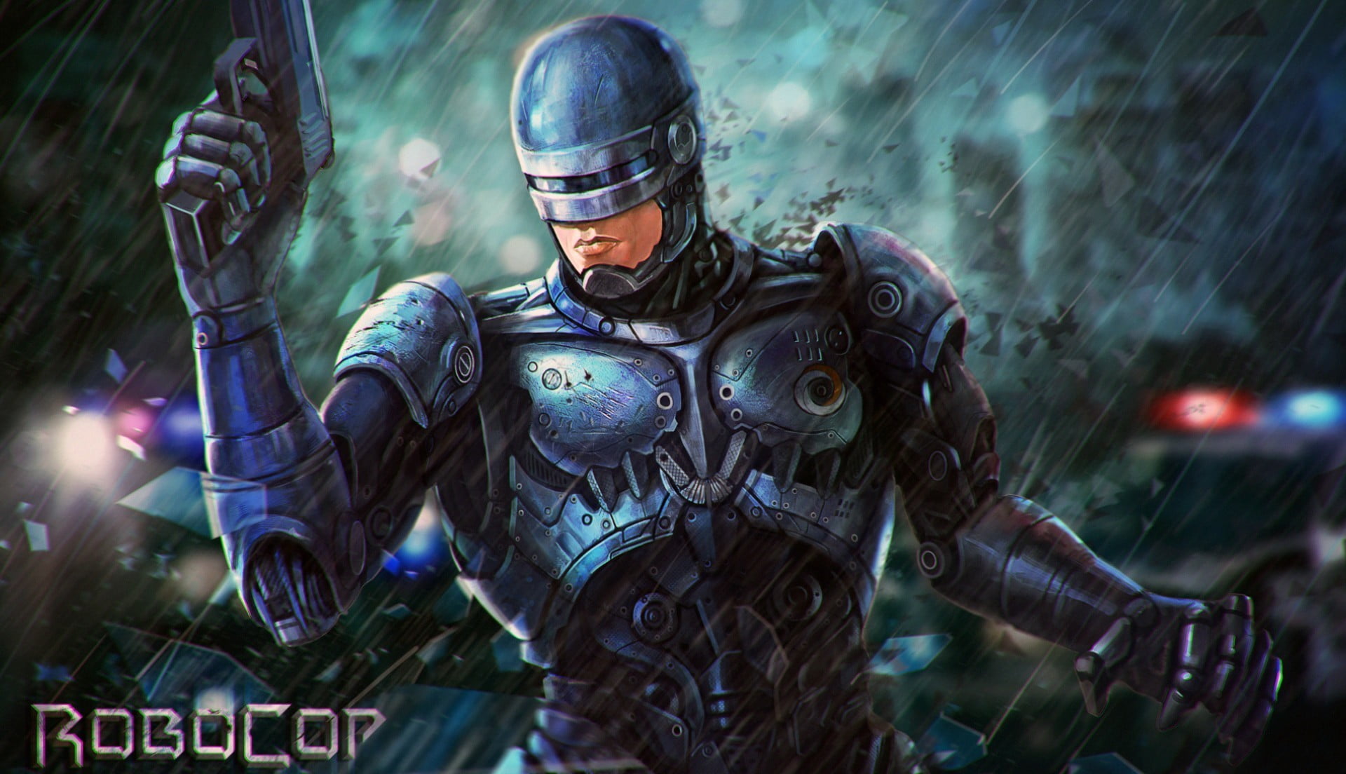 one person, artwork, conflict, young adult, uniform, game, government, 1080P, security, army soldier, movies, front view, helmet, outdoors, d, RoboCop, HD Wallpaper