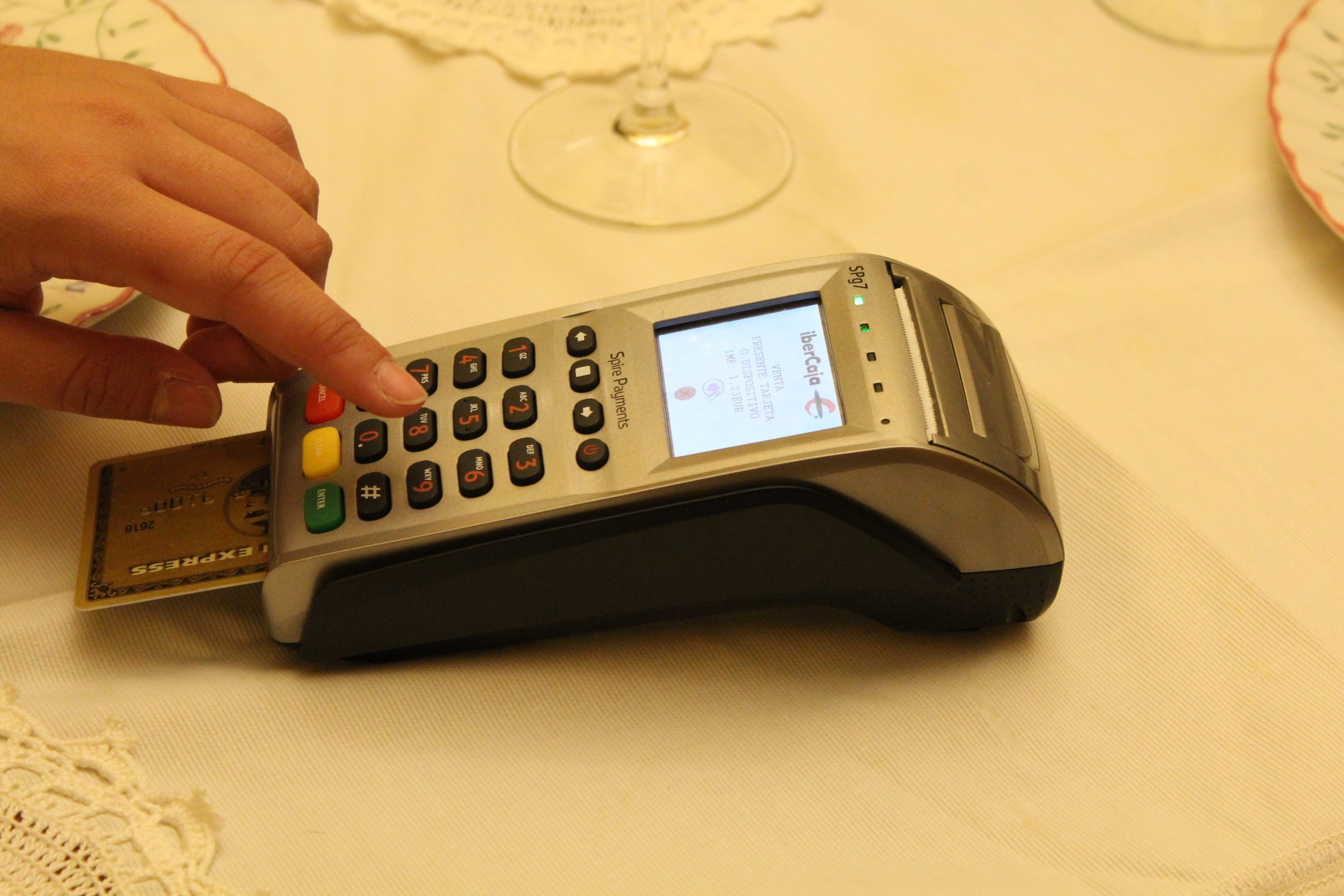 keypad, amex, human body part, terminal, gray, human hand, card, control, turned, connection, indoors, communication, pin, credit card, number, people, HD Wallpaper