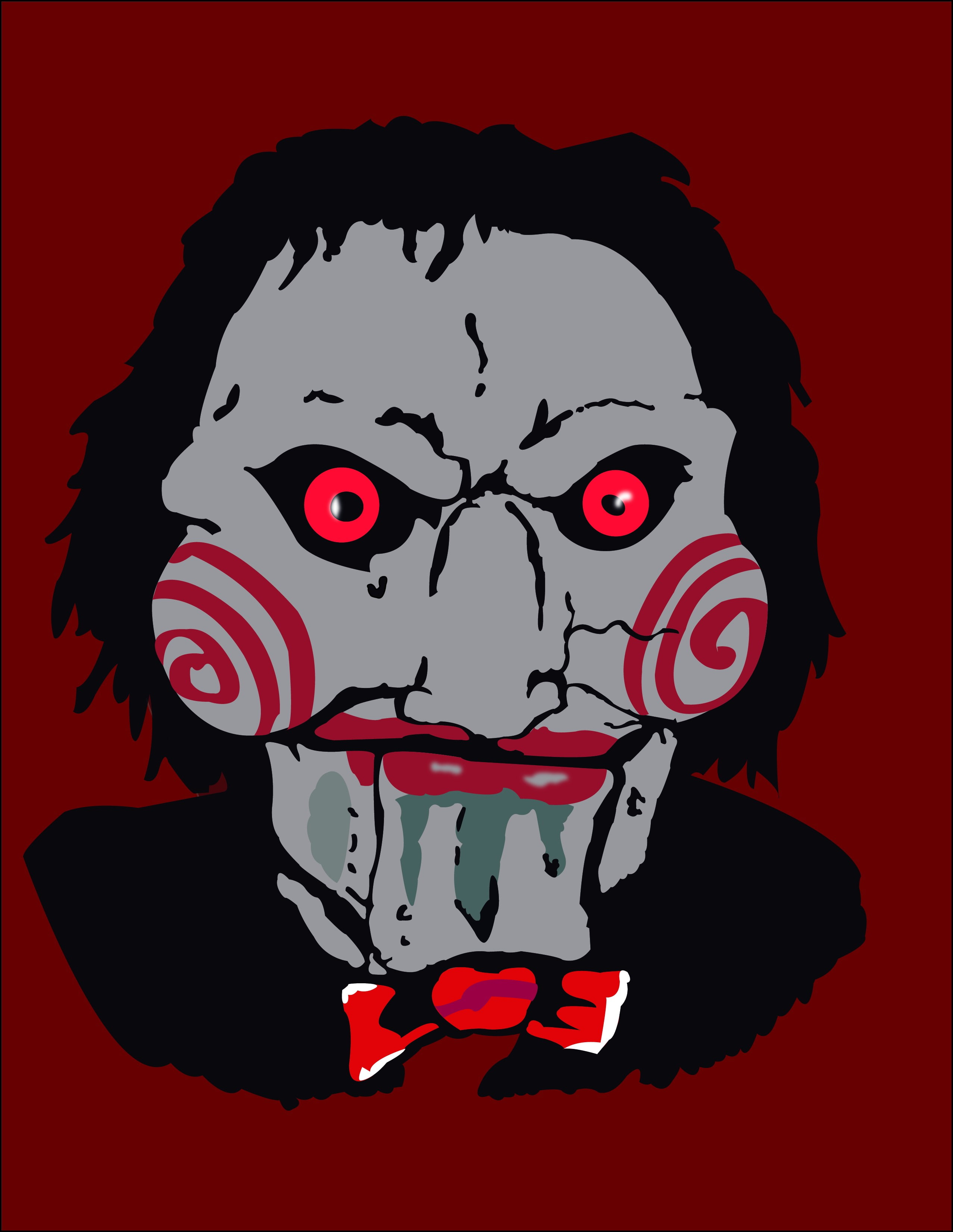 Billy the Puppet, bow-tie, 2K, Saw, red, Phone HD Wallpaper