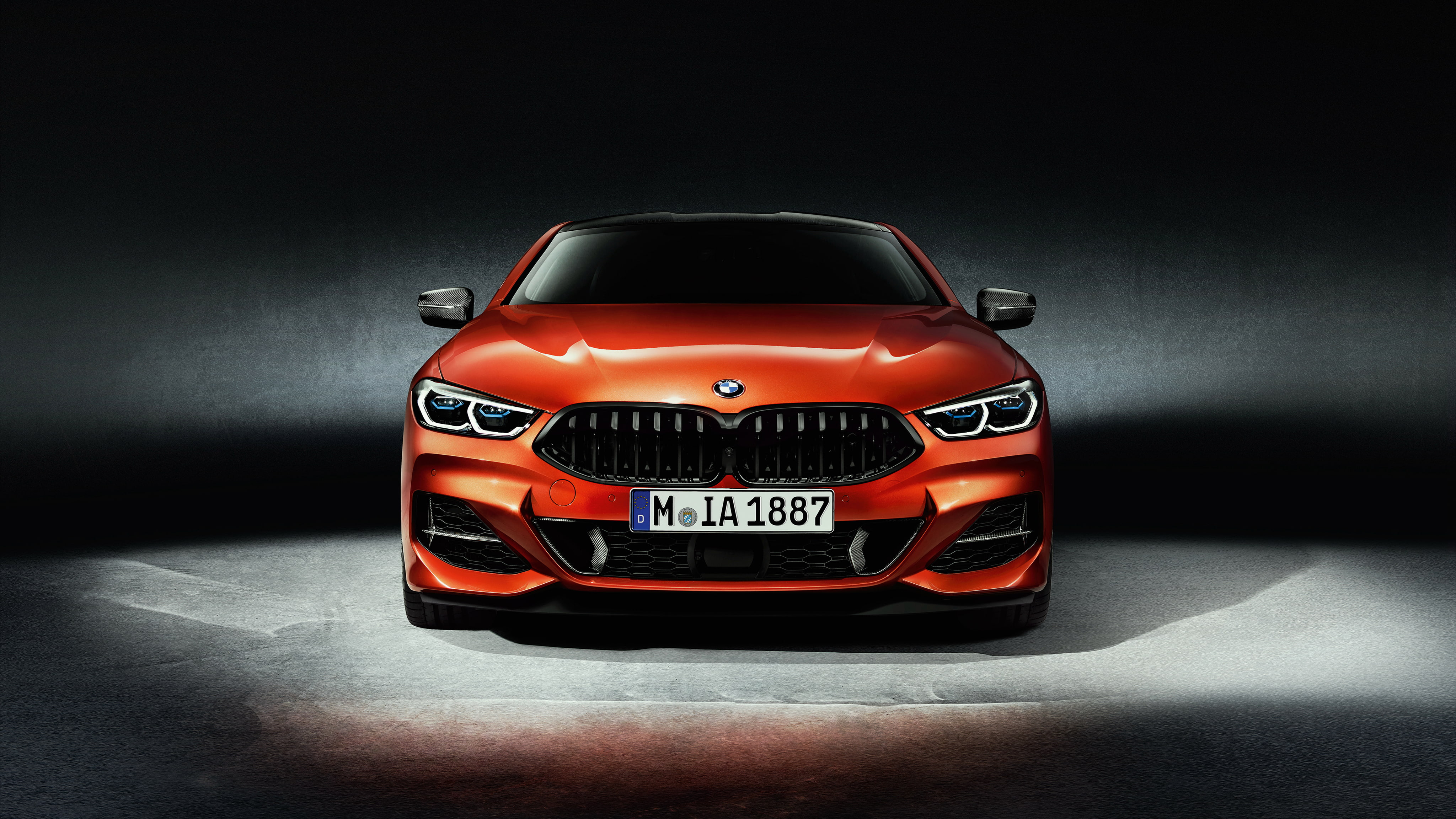 4K, BMW M850i xDrive, Sunset Orange, Carbon Package, 2019, 4K, HD Wallpaper