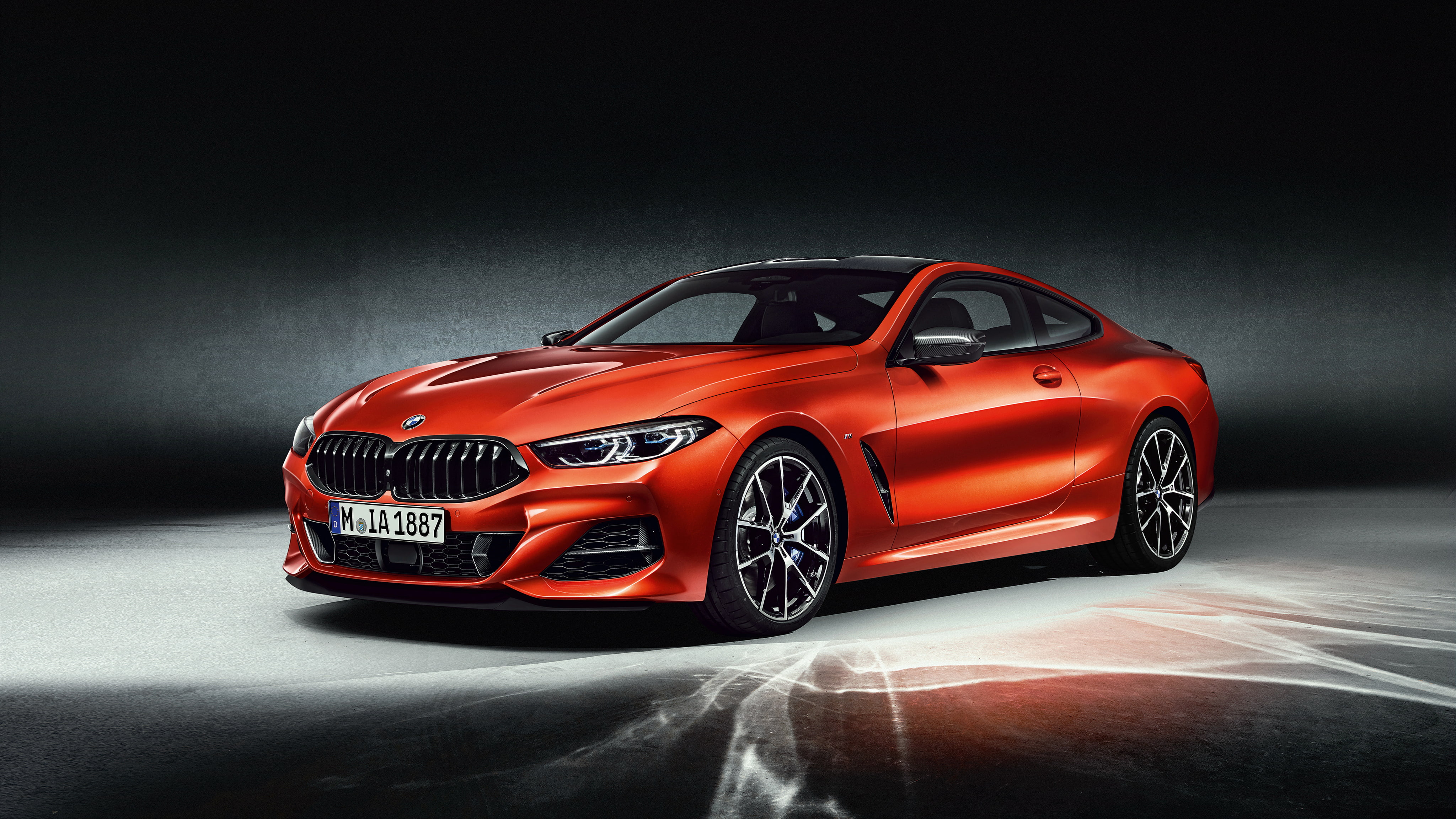 4K, Carbon Package, 2019, 4K, Sunset Orange, BMW M850i xDrive, HD Wallpaper