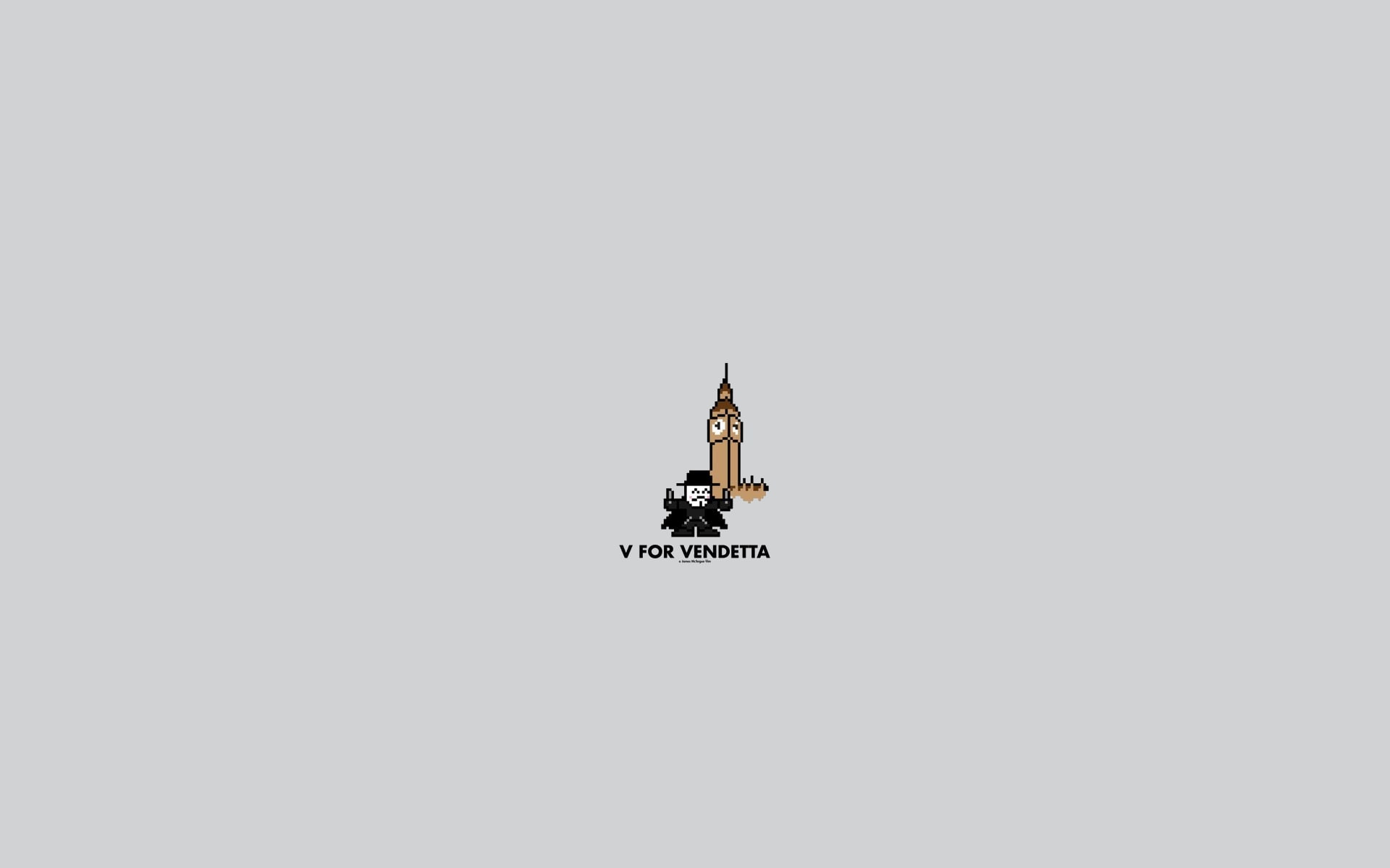 hd, 1080P, for, 8, v, vendetta, movies, bit, minimal, grey, gray, HD Wallpaper