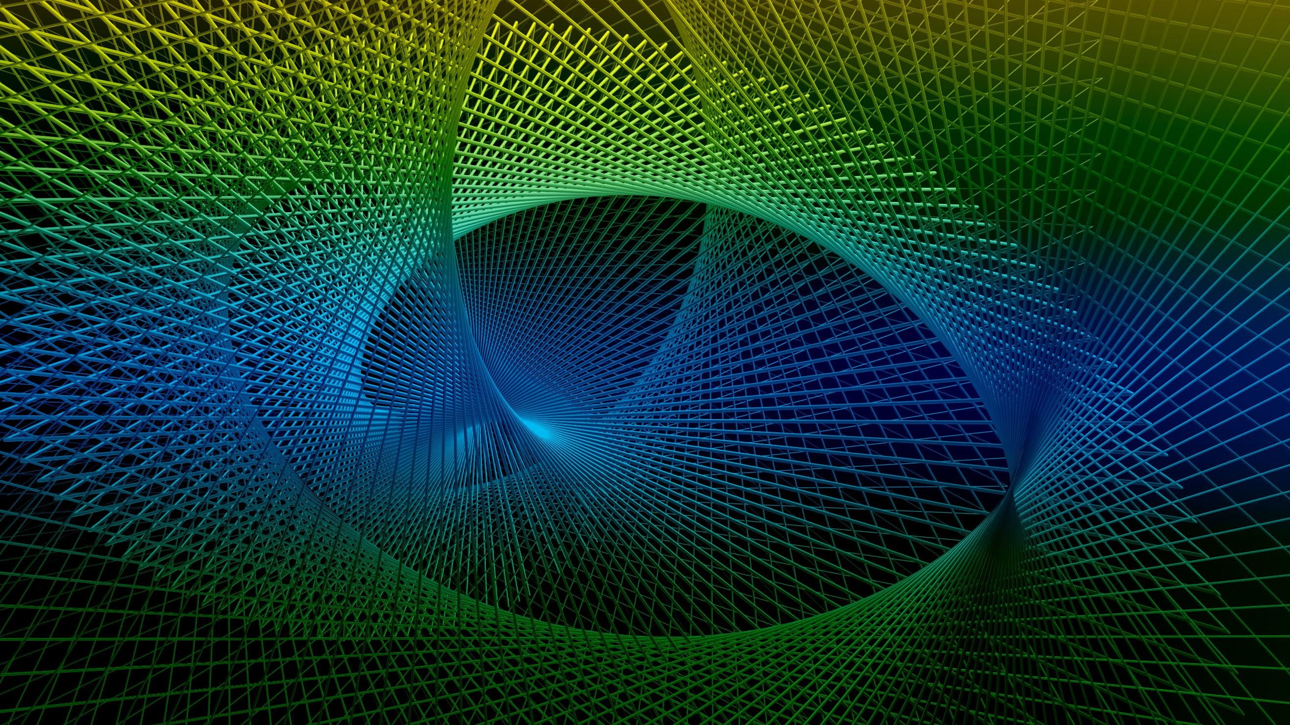 swirl, full frame, striped, design, space, technology, green color, glowing, illustration, light - Natural Phenomenon, modern, 2K, curve, spiral, connection, HD Wallpaper