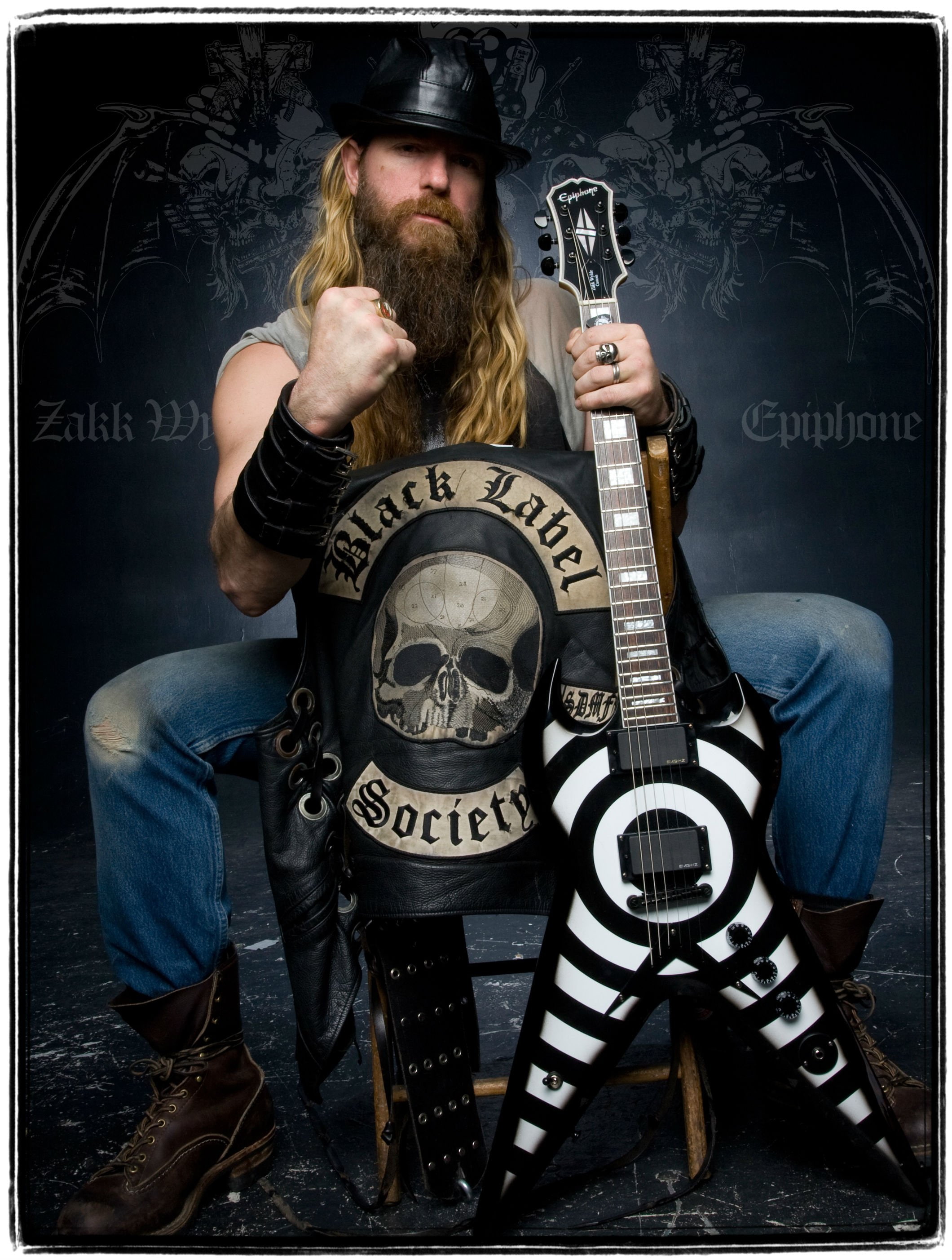 wylde, zakk, 2K, society, black, ozzy, metal, label, guitar, heavy, Phone HD Wallpaper