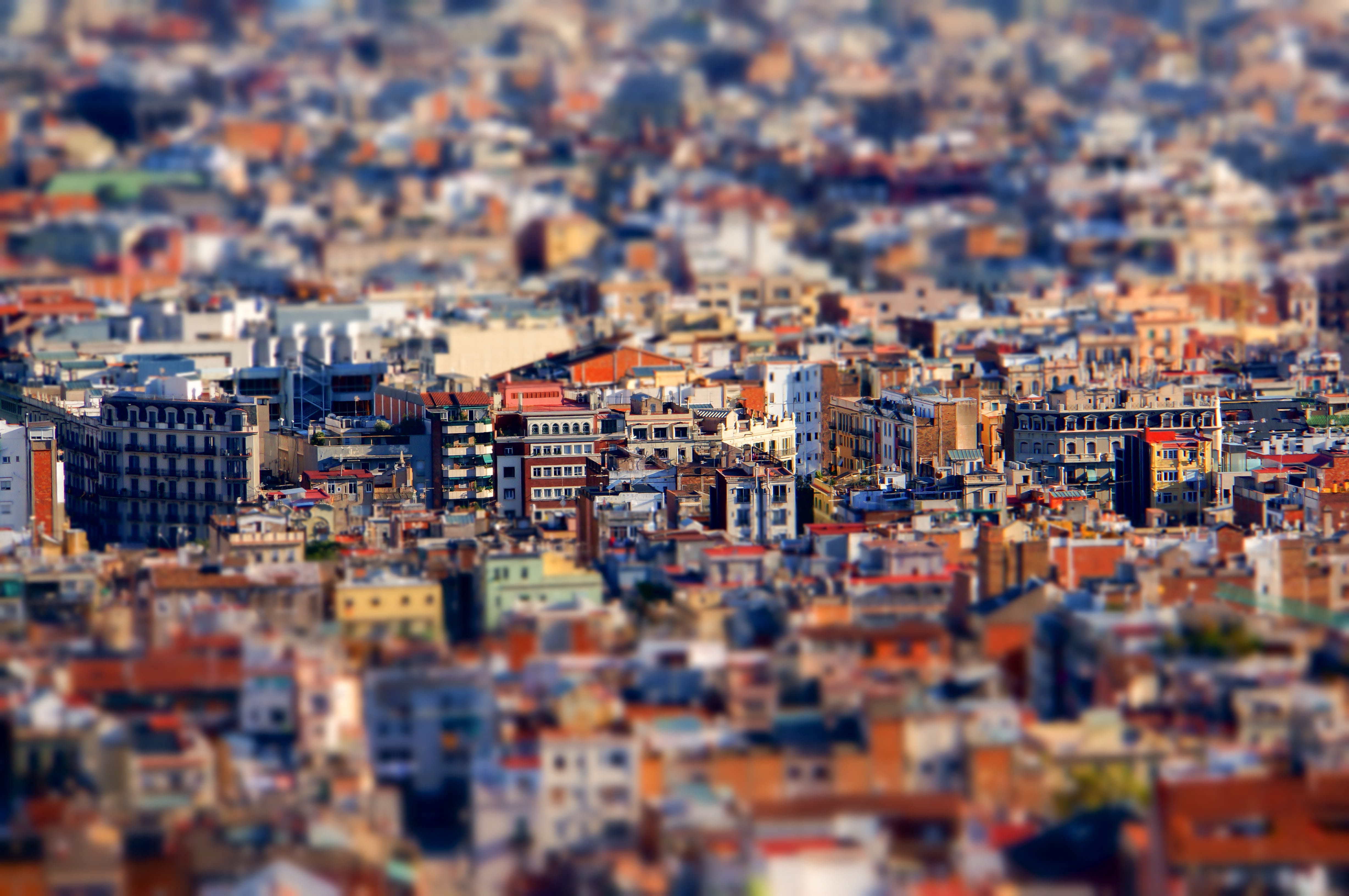 aerial, crowded, selective focus, residential district, full frame, cityscape, crowd, selective, backgrounds, townscape, house, focus, city view, daytime, HD Wallpaper