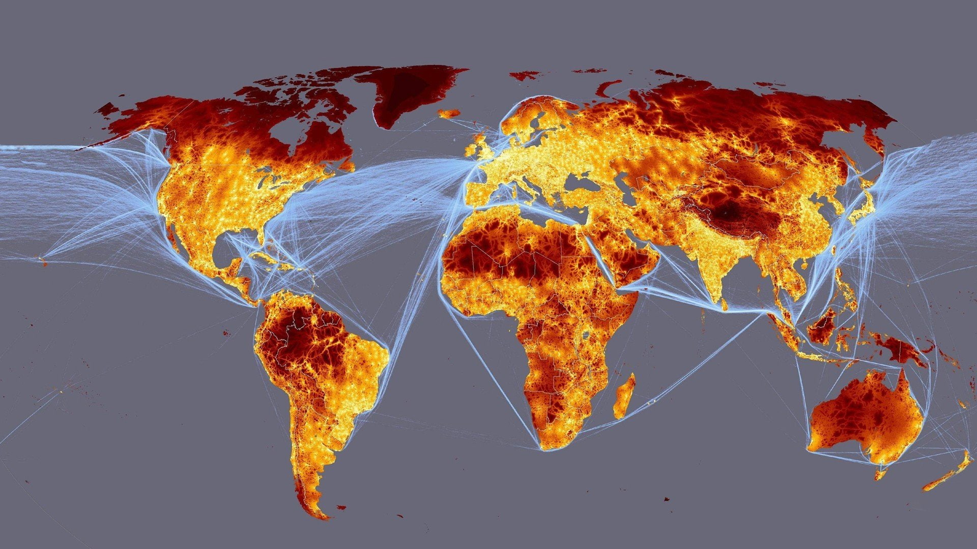 water, destruction, outdoors, change, communication, fire, yellow, environmental issues, world map map population, light - natural phenomenon, burning, HD Wallpaper