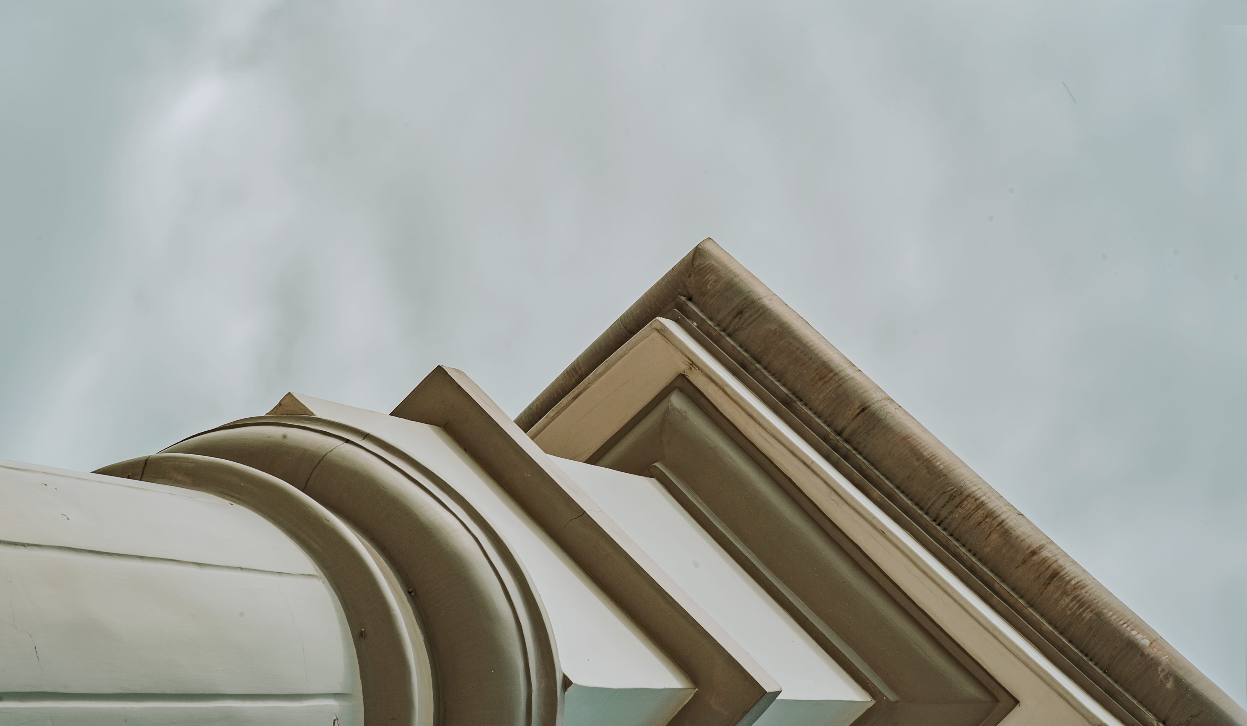 white, city, gray, low angle view, pedestal, architecture, rainy, day, low angle shot, close -up, overcast, modern, daylight, no people, window, building, HD Wallpaper