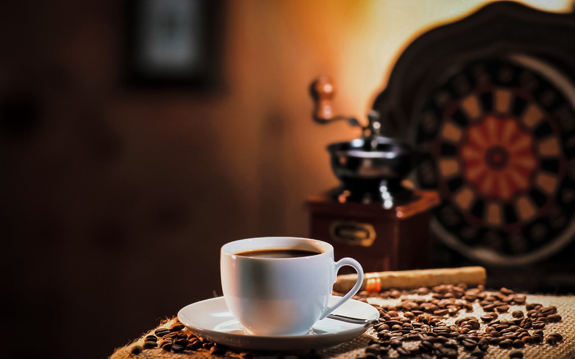 cafe, freshness, tea cup, food, drink, indoors, coffee - drink, espresso, tea - hot drink, crockery, coffee break, table, 1080P, coffee, latte, teaspoon, HD Wallpaper