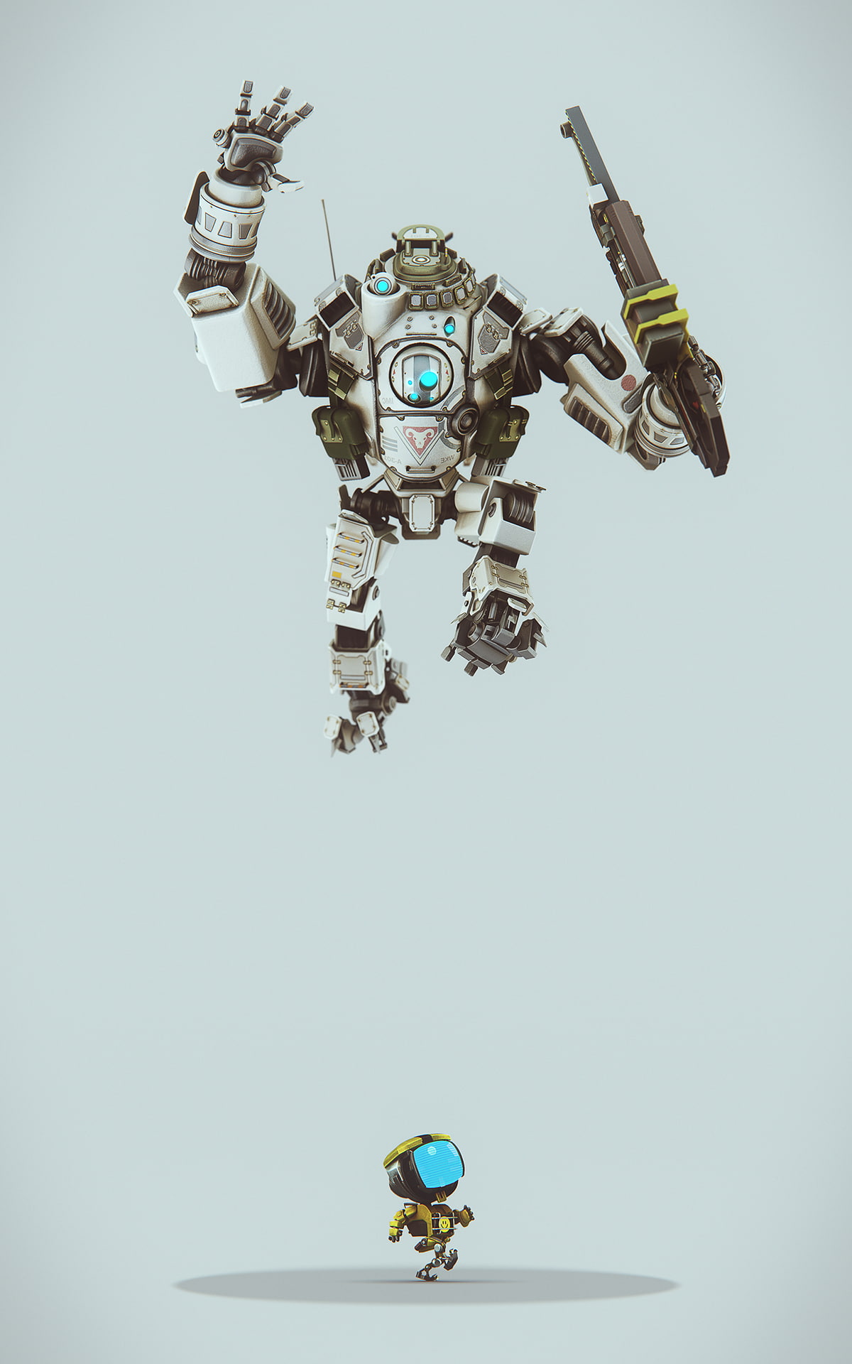 science, technology, computer network, connection, communication, Titanfall, wheel, complexity, digital composite, digital art, weapon, robot, futuristic, Phone HD Wallpaper