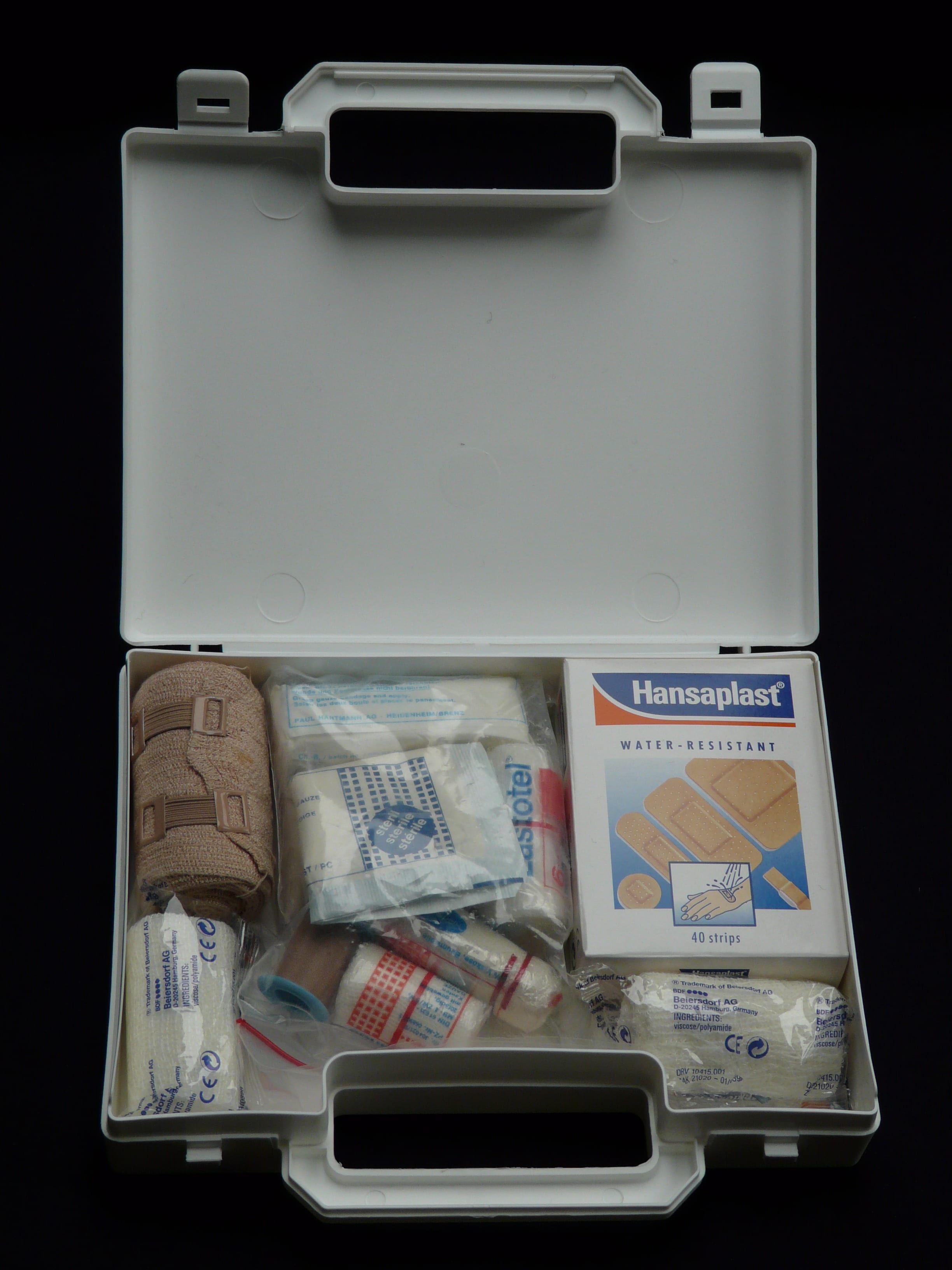 emergency doctor kit, box, still life, aid, dressings, open, publication, medicine bag, first aid kit, help, kit, white, close-up, red cross box, no people, Phone HD Wallpaper