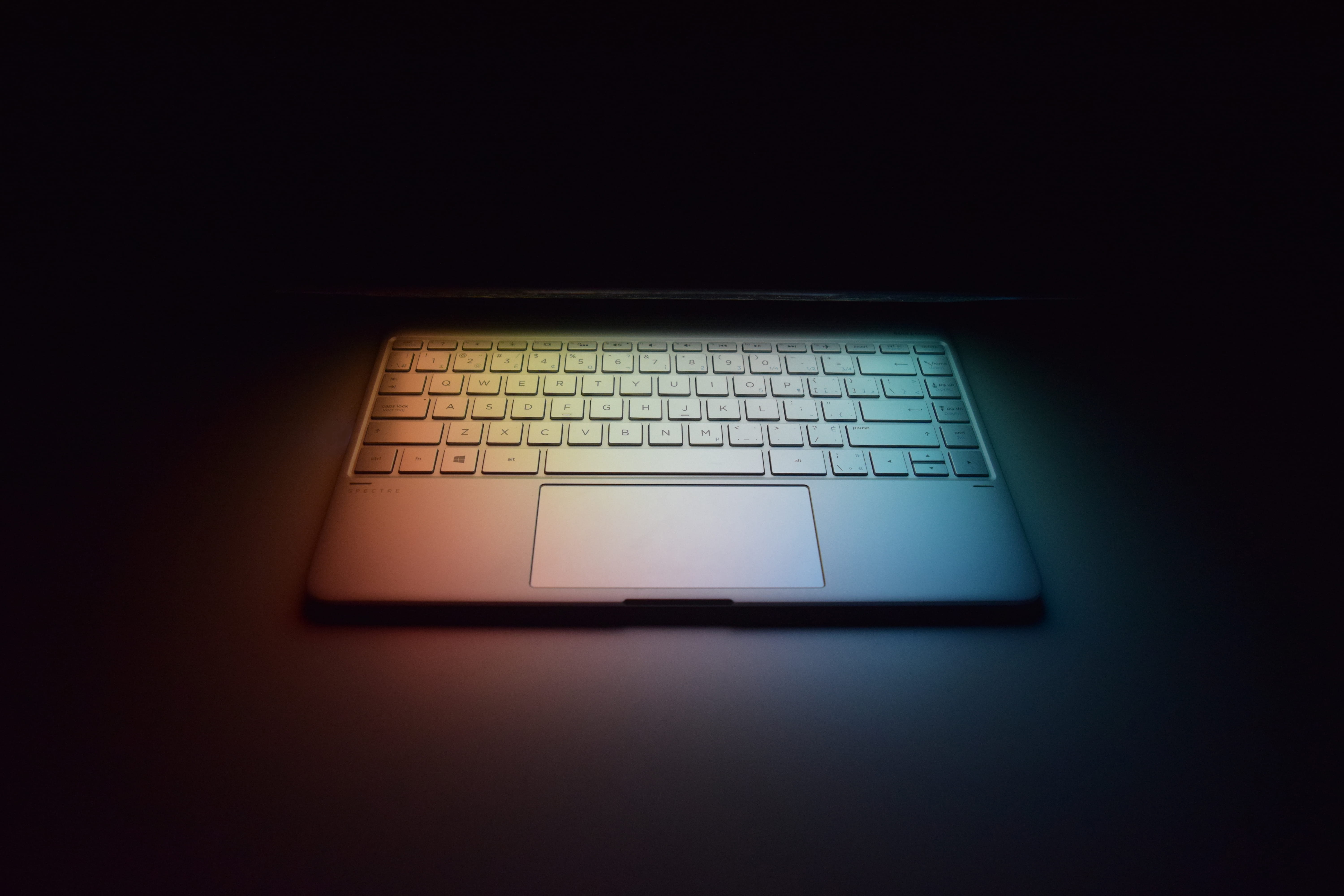 computer equipment, black, computer, white, red, laptop, indoors, keyboard, no people, technology, close-up, green, blue, dark, ottawa, studio shot, screen, HD Wallpaper