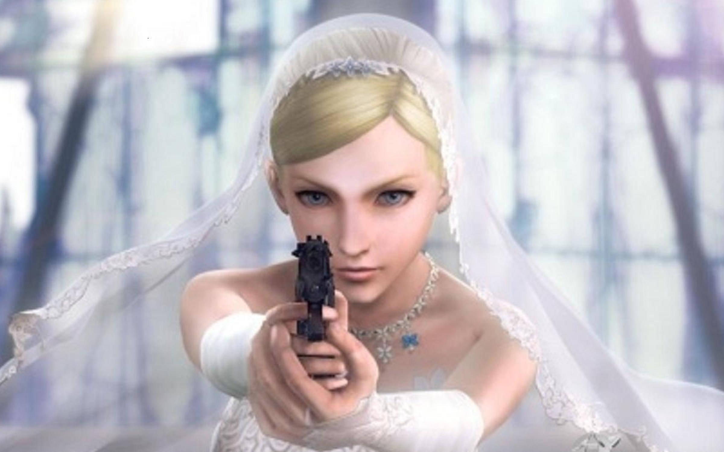 girl, necklace, blue eyes, 1080P, wedding, the 3rd birthday, aya, brea, games, video games, blonde h, aya brea, pistol, HD Wallpaper