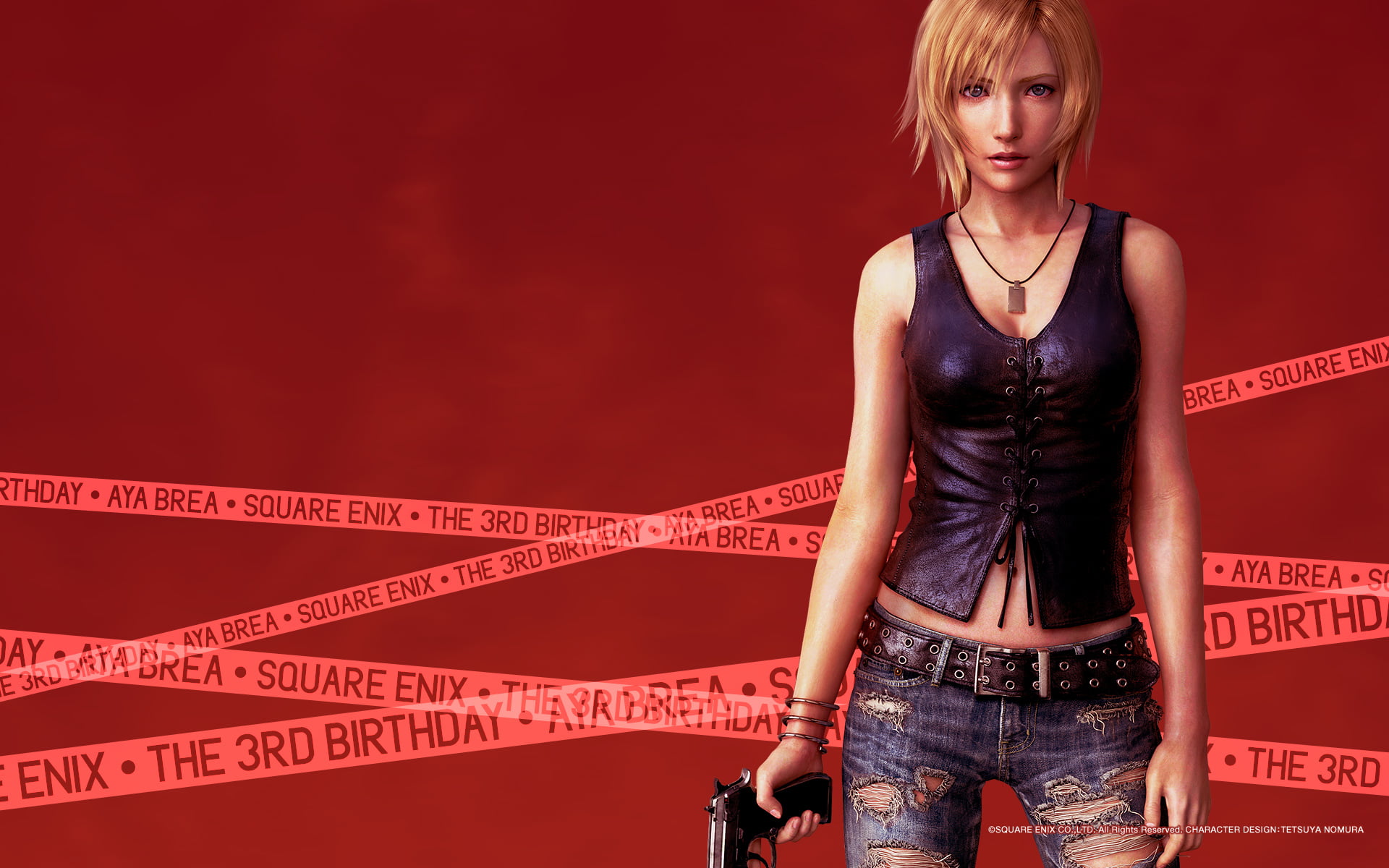 young adult, survival, hairstyle, studio shot, three quarter length, jeans, action, blond hair, dark, beautiful woman, red, copy space, violence, front view, HD Wallpaper