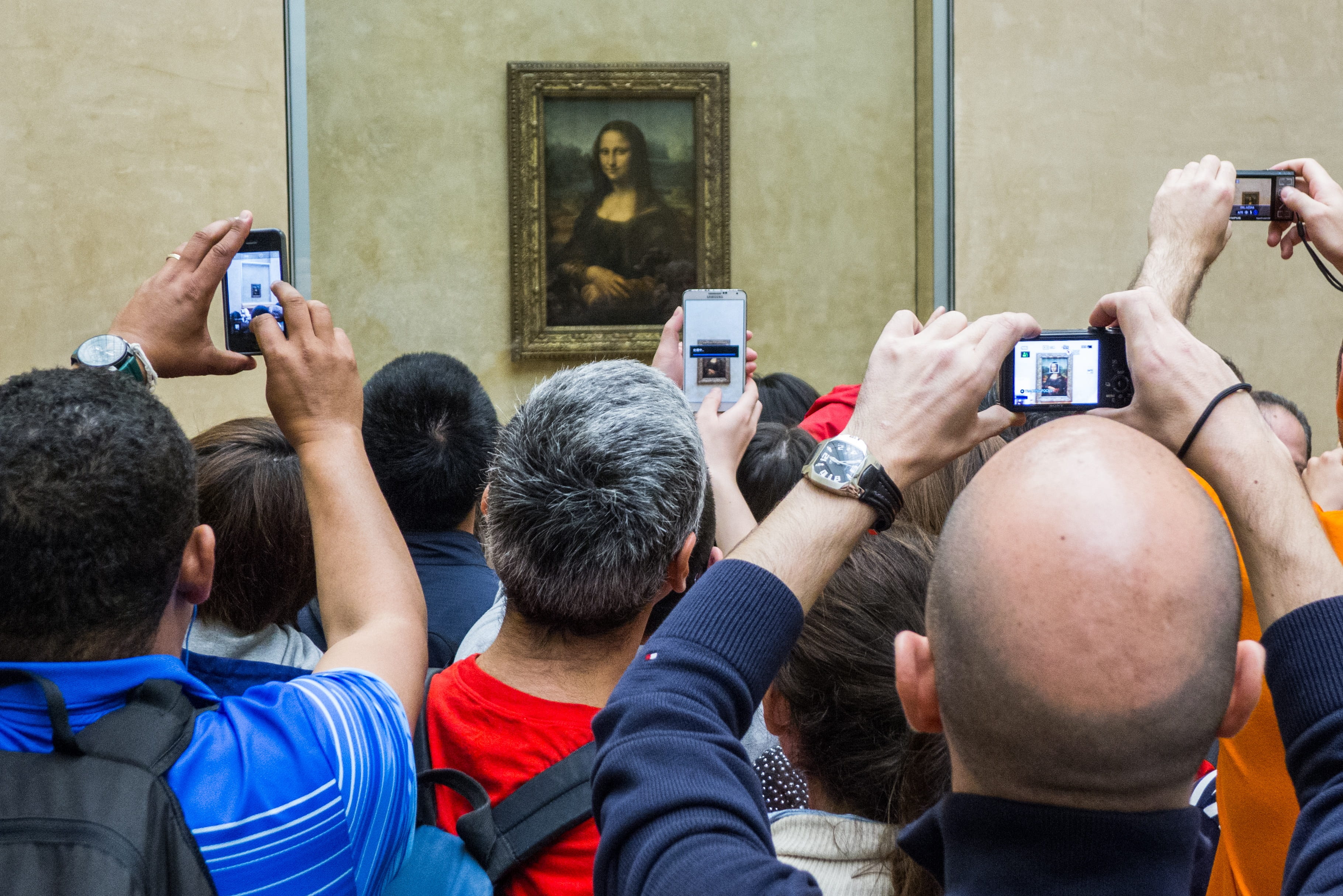 wireless technology, taking, photograph, 2K, france, art, photographer, portable information device, digital camera, group, telephone, men, museum, person, HD Wallpaper