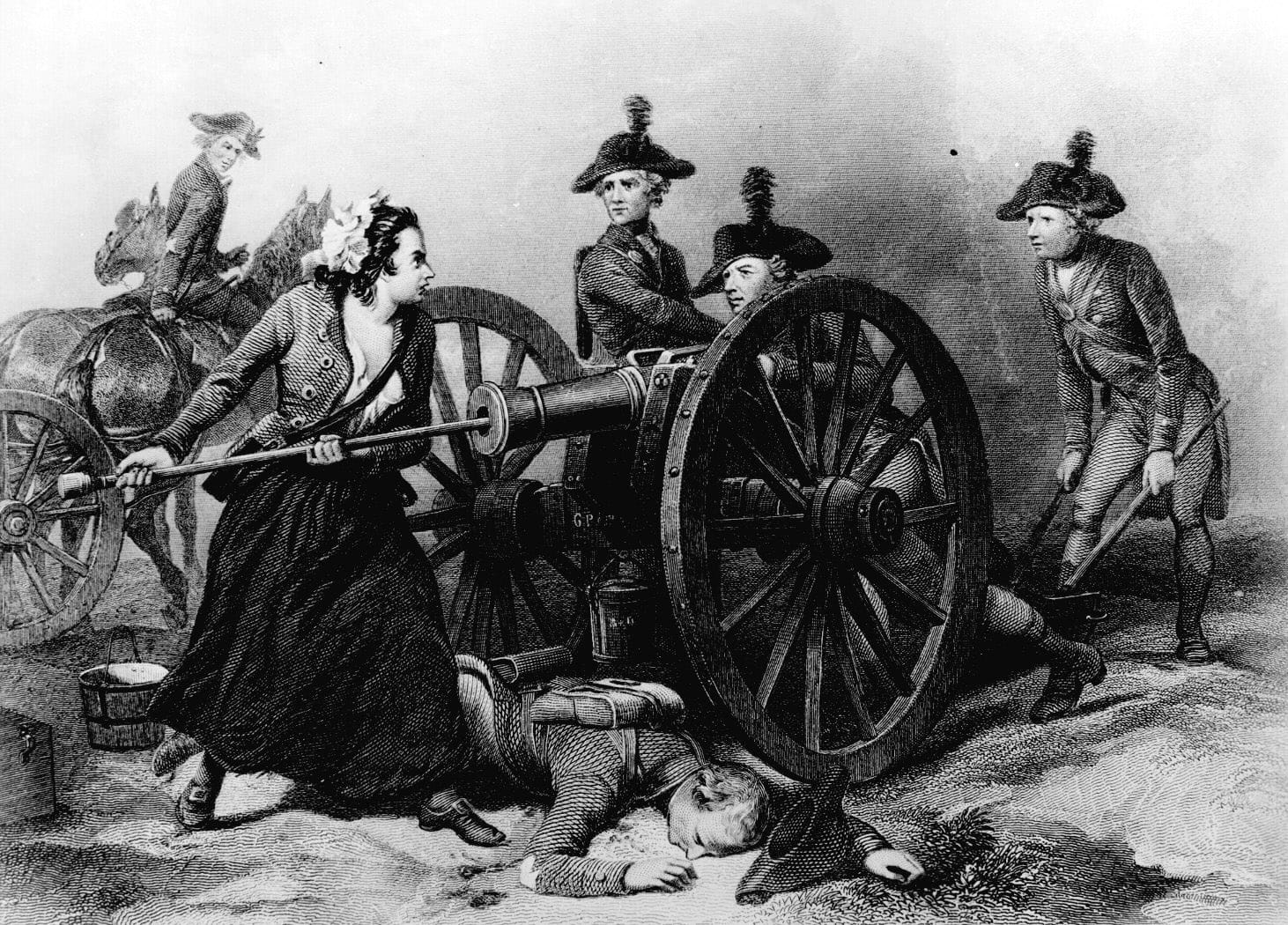 battle, soldiers, livestock, domestic, bicycle, american, pets, wheel, cart, individuality, people, 720P, Woman, legend, taking, transportation, monmouth, HD Wallpaper