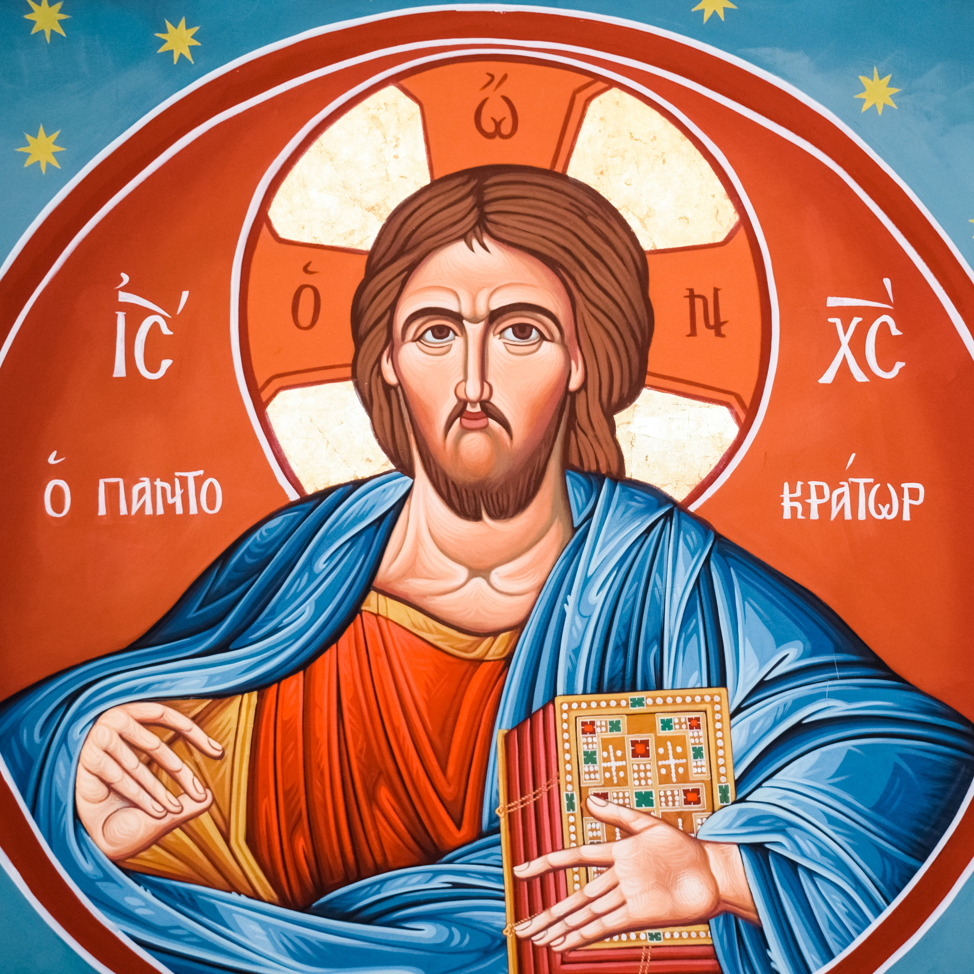 facial hair, iconography, 2K, chapel, painting, young adult, men, pantocrator, males, young men, jesus christ, fun, sadness, one person, adult, evangelists, Phone HD Wallpaper