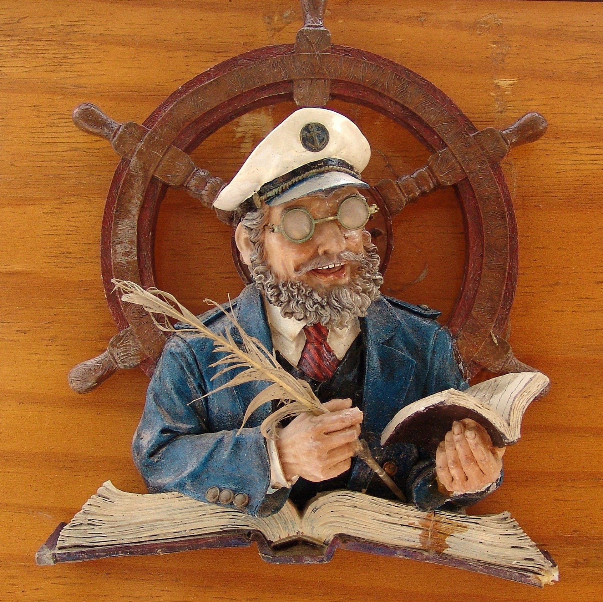 decoration, indoors, front view, portrait, wall, adult, people, only men, statue, book, one Person, brown, ink, Sailors, mature men, facial hair, Rudder, HD Wallpaper