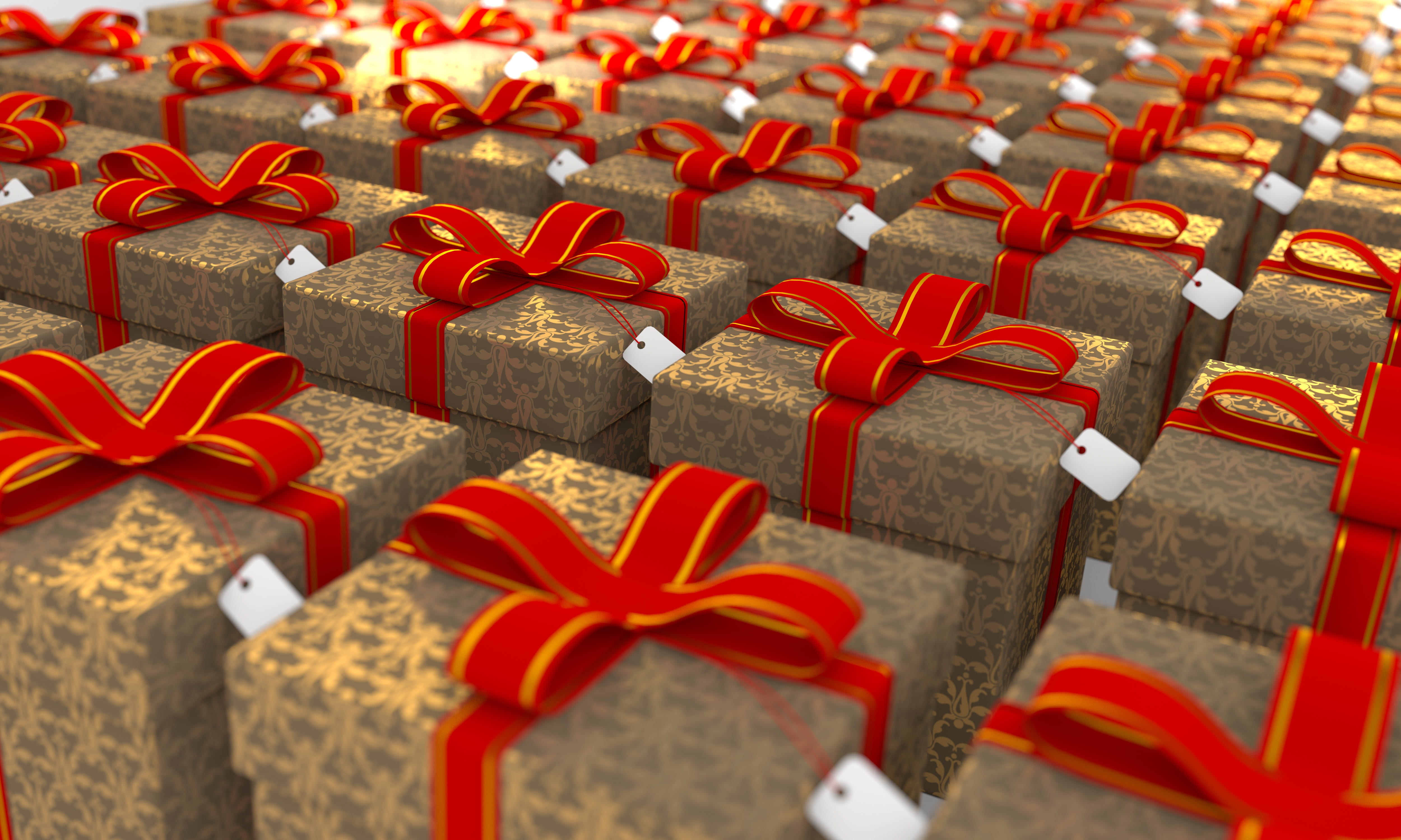 abundance, party, happy, decorative, gift, design, box, present, symbol, chinese new year, anniversary, no people, red, bow, ribbon, holiday, tied bow, HD Wallpaper