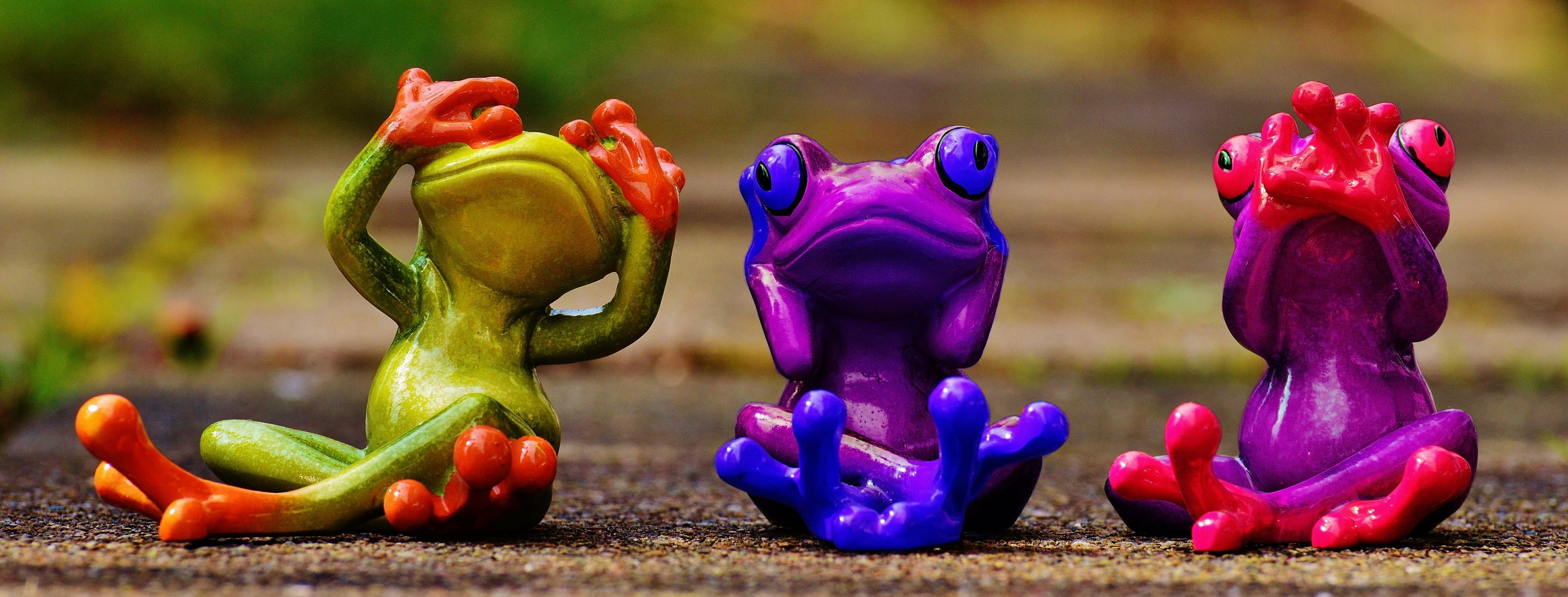 pepper, three, choice, frogs, vegetable, group of objects, food and drink, outdoors, variation, day, not hear, creativity, assorted, funny, figures, figurines, HD Wallpaper