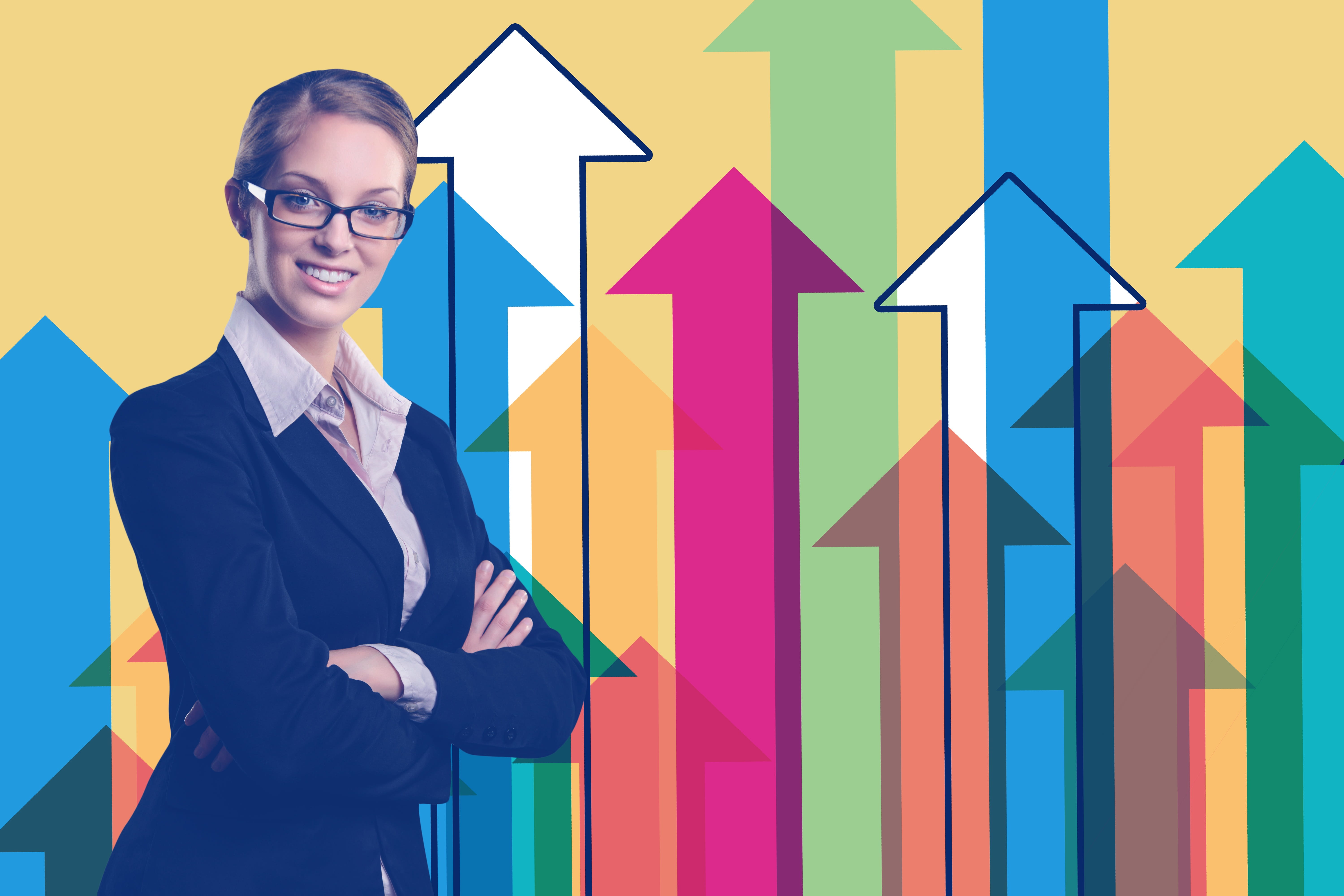 suit, office, profit, smiling, well-dressed, success, communication, adult, arrows, bar, classification, corporate business, glasses, direction, chart, HD Wallpaper