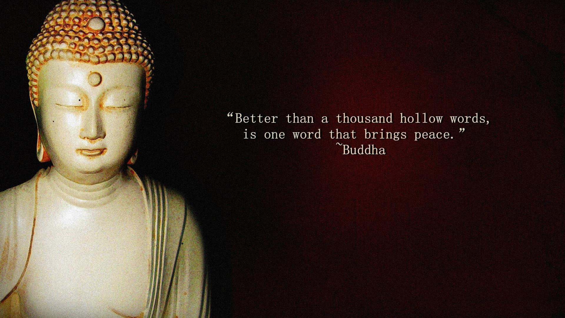 buddha, quote, 1080P, statue, 1920x1080, digital art, typography, HD Wallpaper