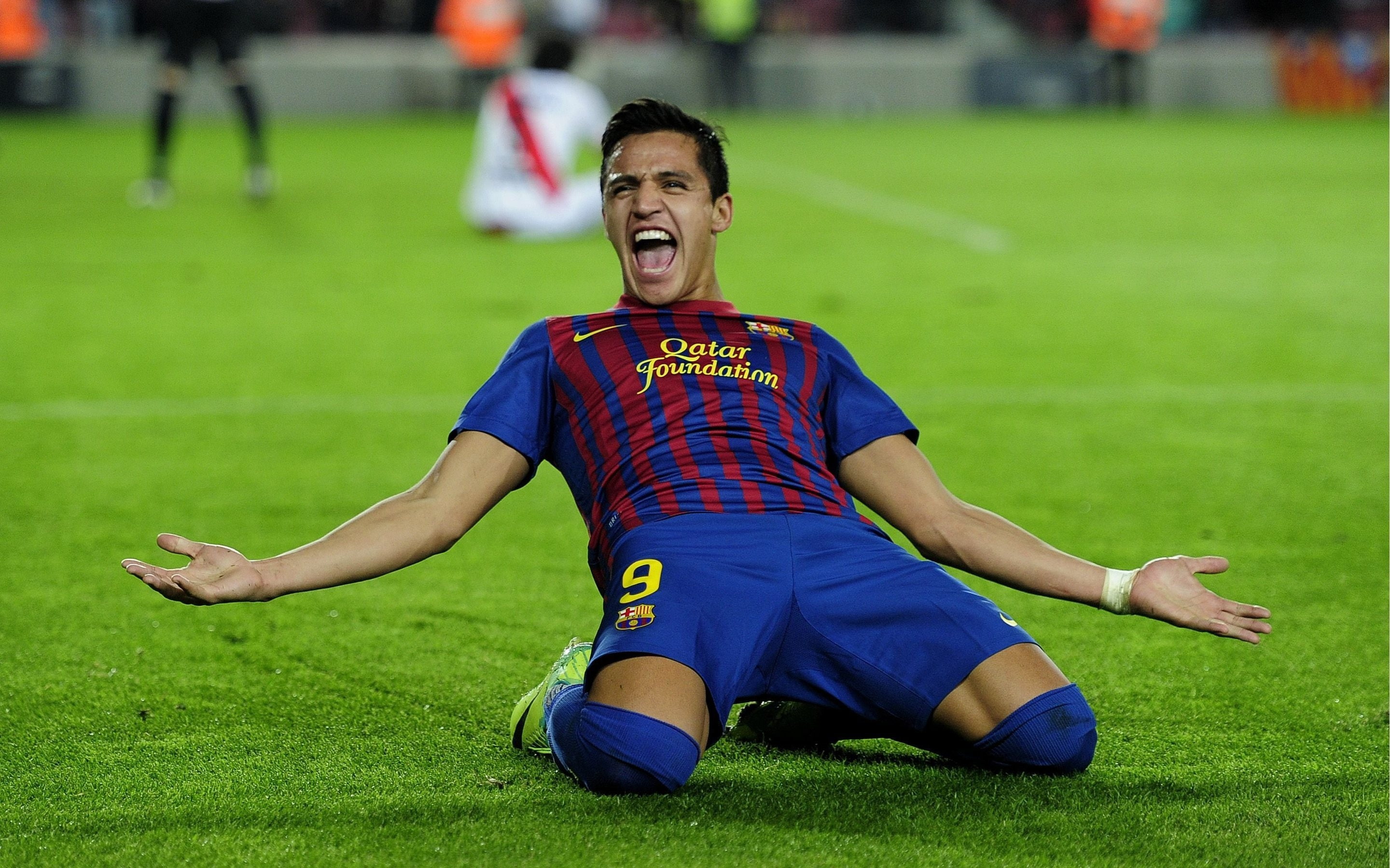 2K, sanchez, sportmen, sanchez barca, alexis, sport field, man, HD Wallpaper