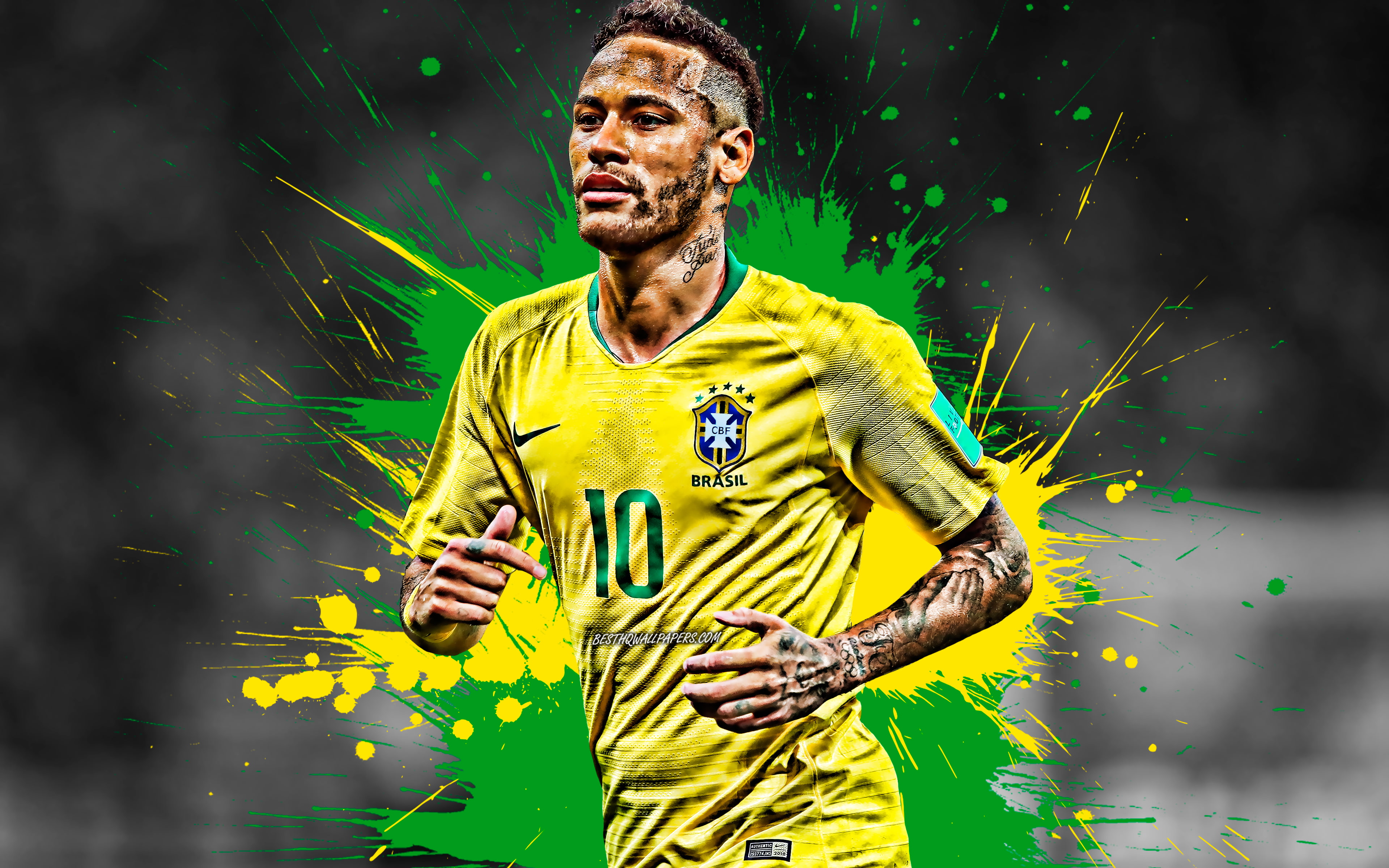 Brazilian, 4K, Neymar, Soccer, HD Wallpaper