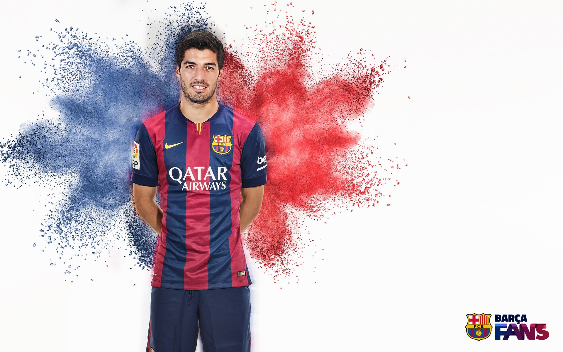 luis, white background, suarez, fc, portrait, real people, emotion, one person, looking at camera, happiness, lifestyles, young adult, barcelona, sport, HD Wallpaper