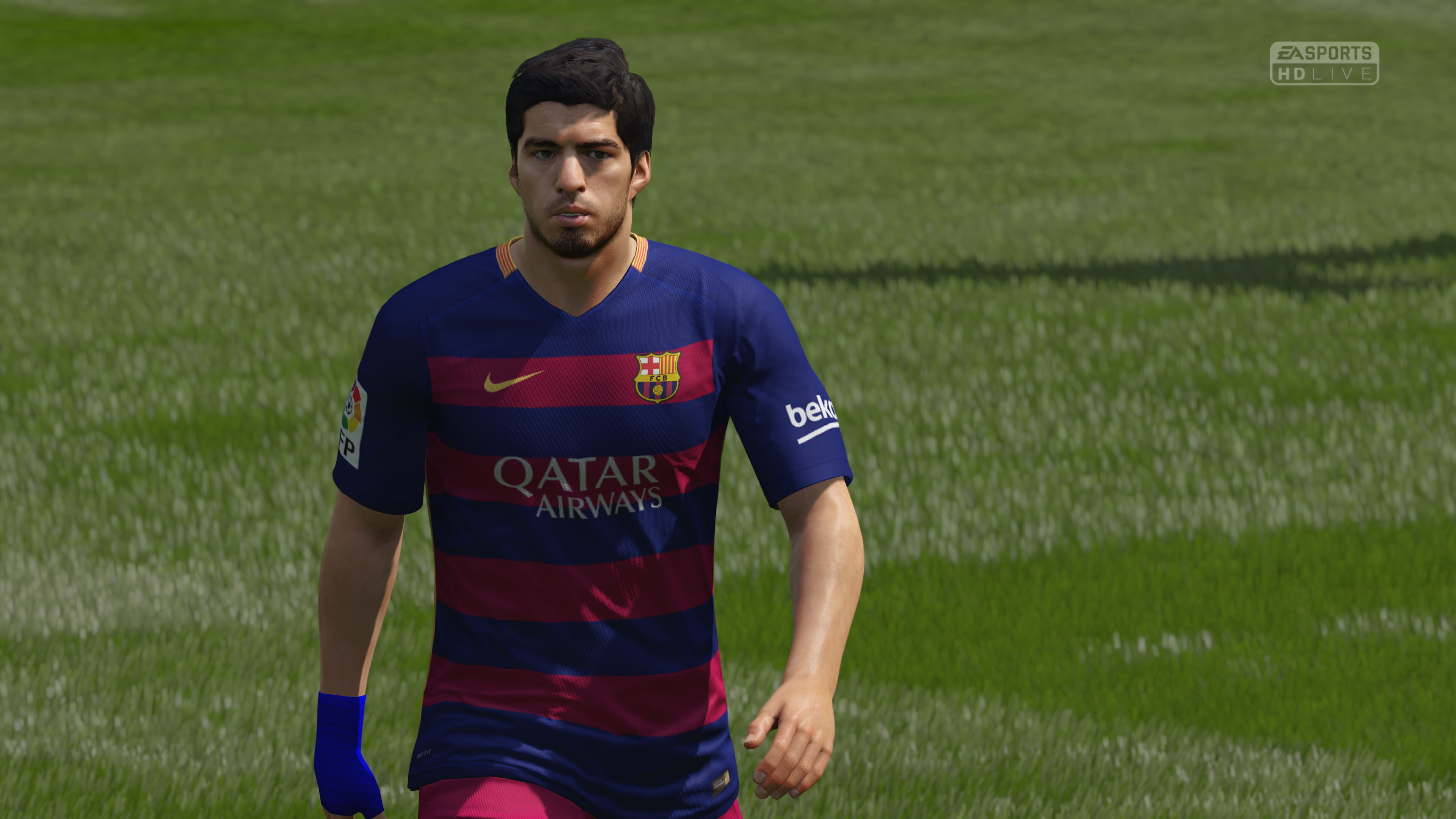 ball, Footballers, soccer, Luis Suarez, FIFA 16, 4K, video games, HD Wallpaper