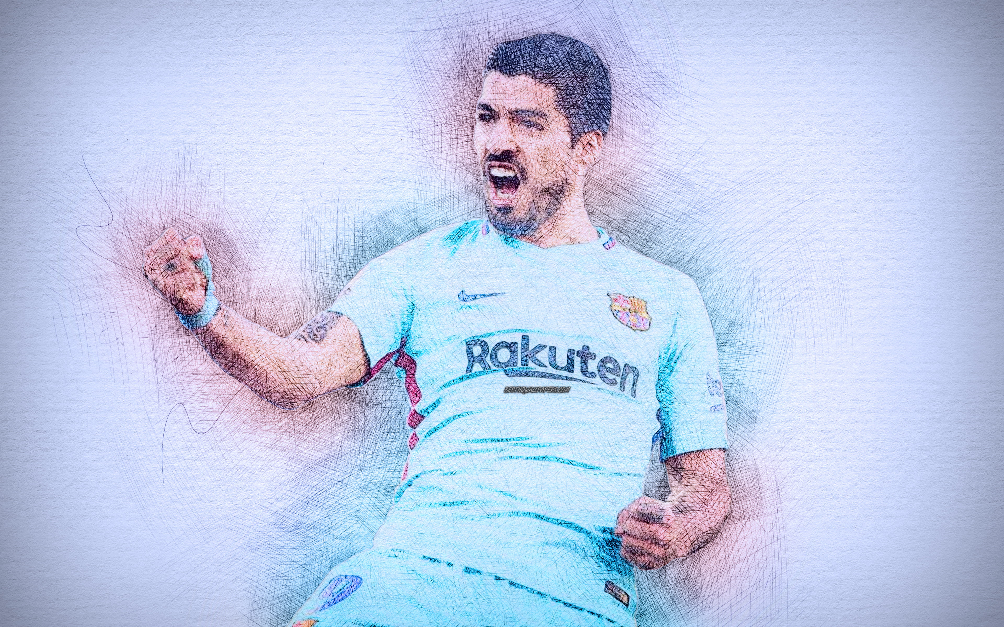 Luis Suárez, 4K, Uruguayan, FC Barcelona, Luis Suarez, Soccer, HD Wallpaper
