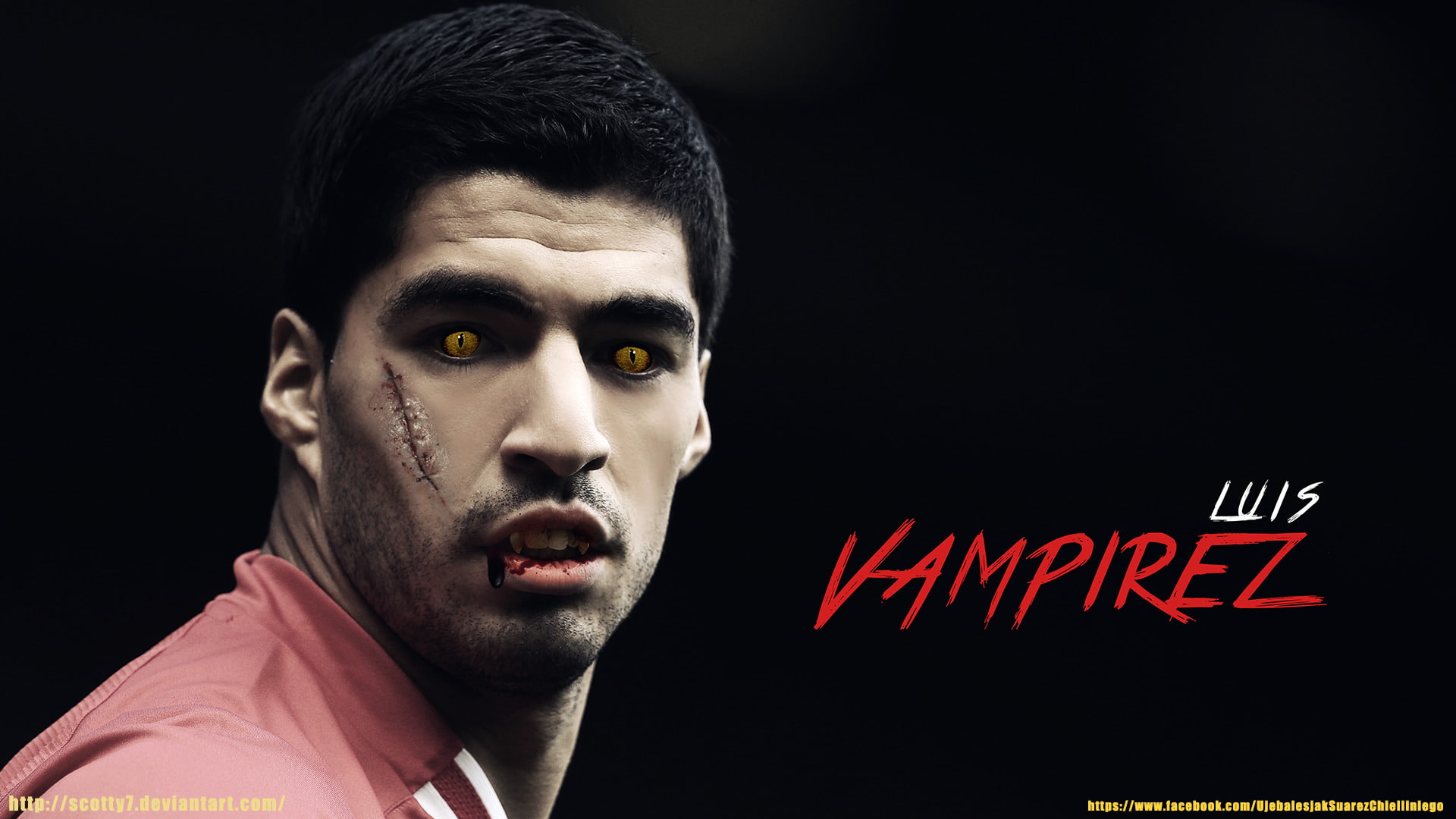 Soccer, Luis Suarez, 1080P, Luis Vampirez Zombie Vampire, HD Wallpaper