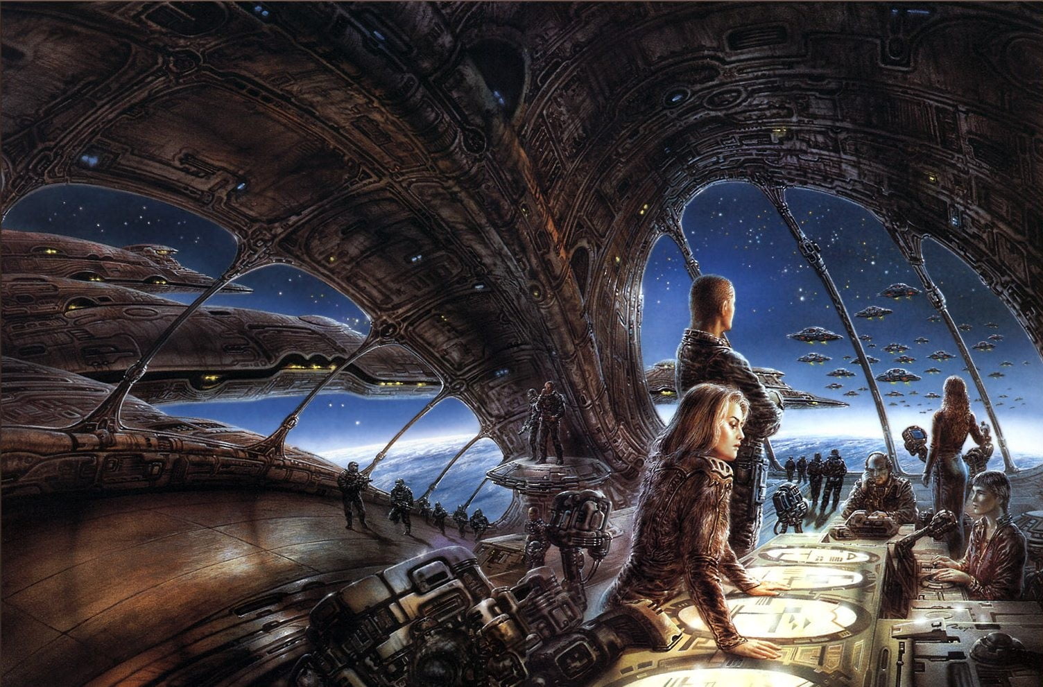 human representation, place of worship, history, 720P, statue, representation, arch, science fiction, Luis Royo, low angle view, travel destinations, inside, HD Wallpaper