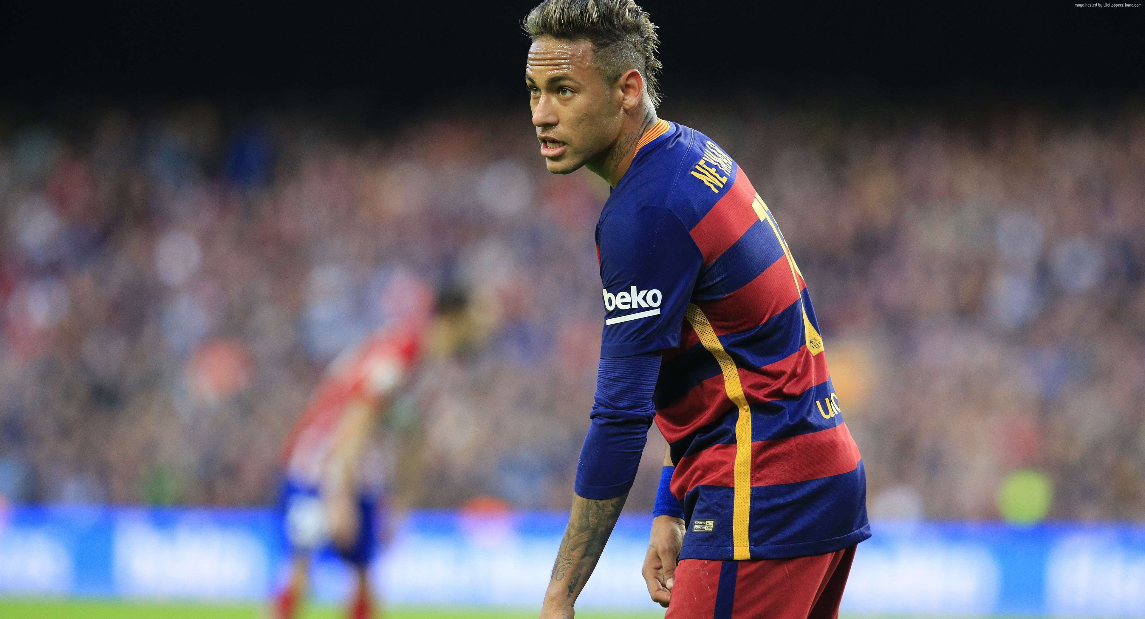 FCB, spectator, competitive sport, side view, clothing, sport, crowd, sportsman, Neymar, effort, adult, running, young adult, track and field, Barcelona, HD Wallpaper