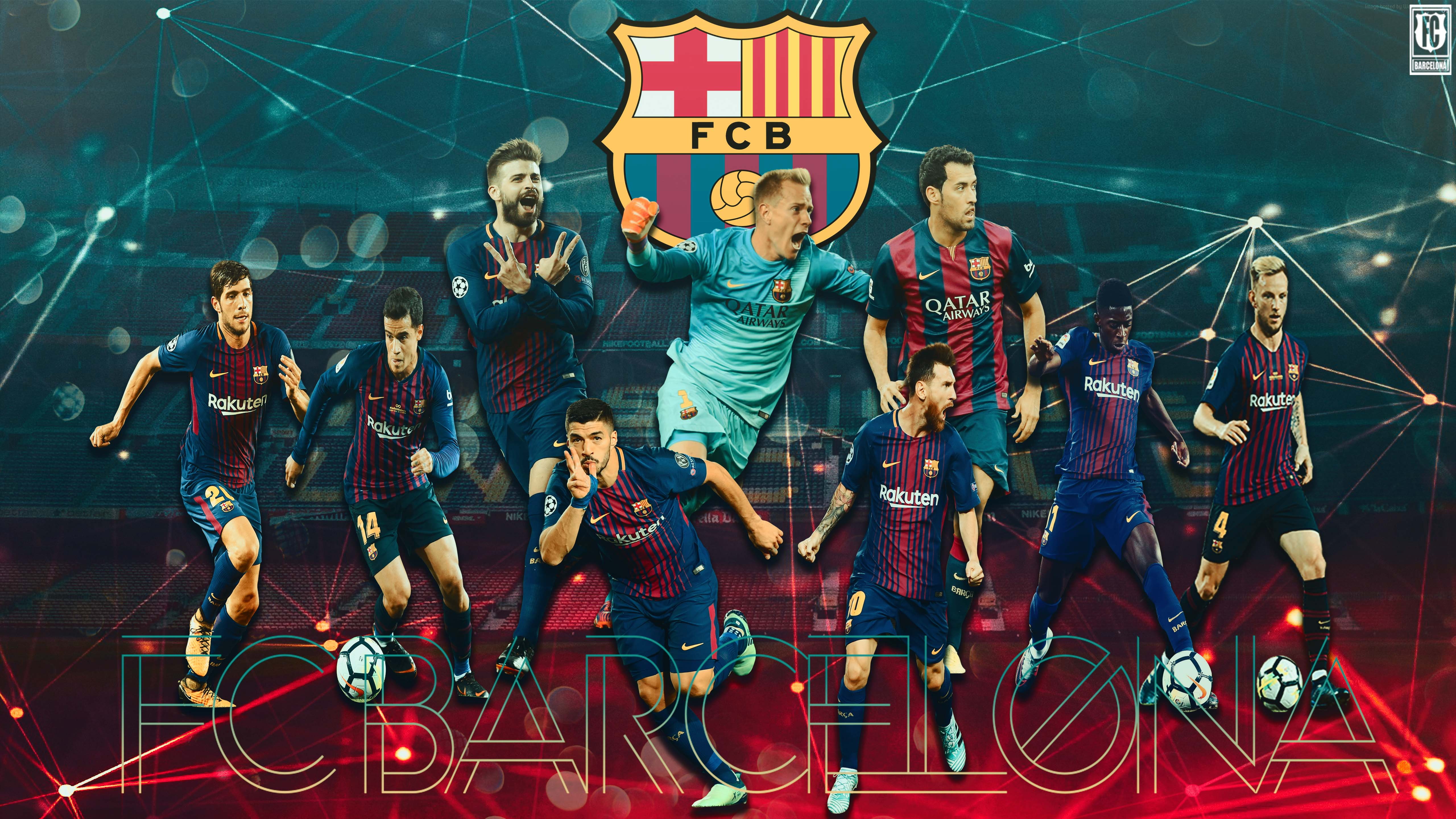 5K, HD, FCB, FC Barcelona, 5K, HD Wallpaper