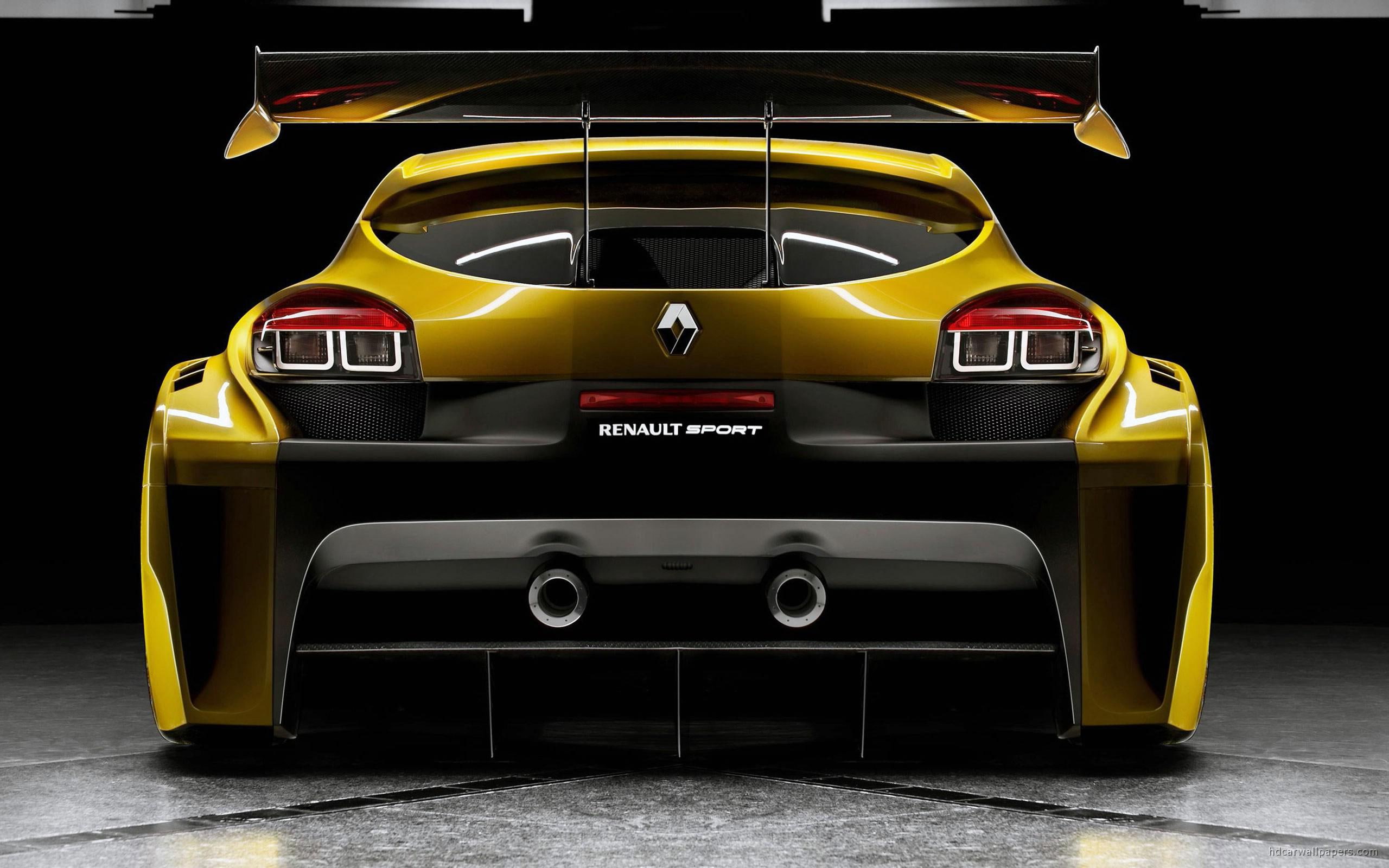black, 2K, trophy, renault, cars, yellow, rs, megane, back, HD Wallpaper