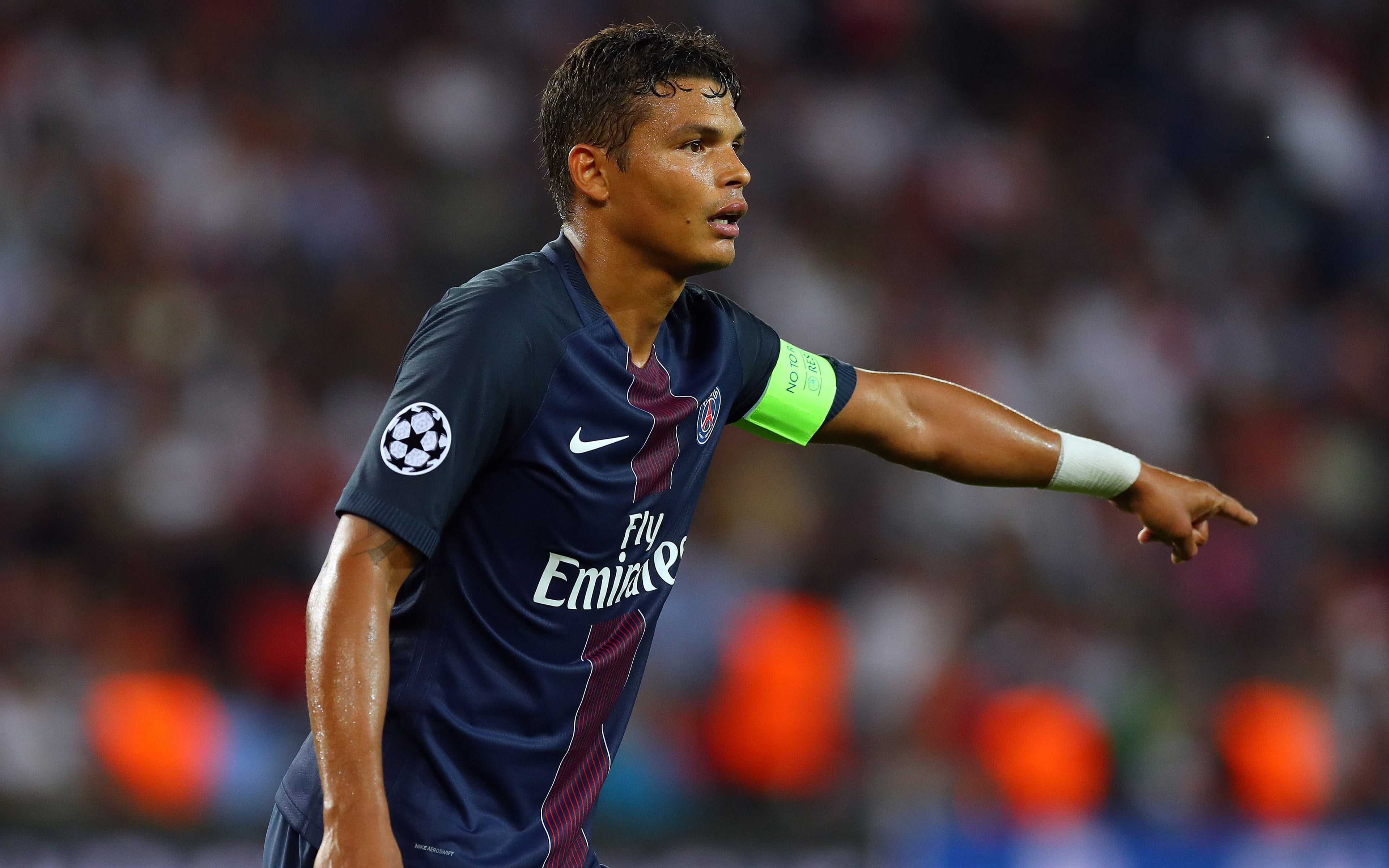 Soccer, Thiago Silva, 4K, Brazilian, Sports, Paris Saint-Germain F.C., HD Wallpaper