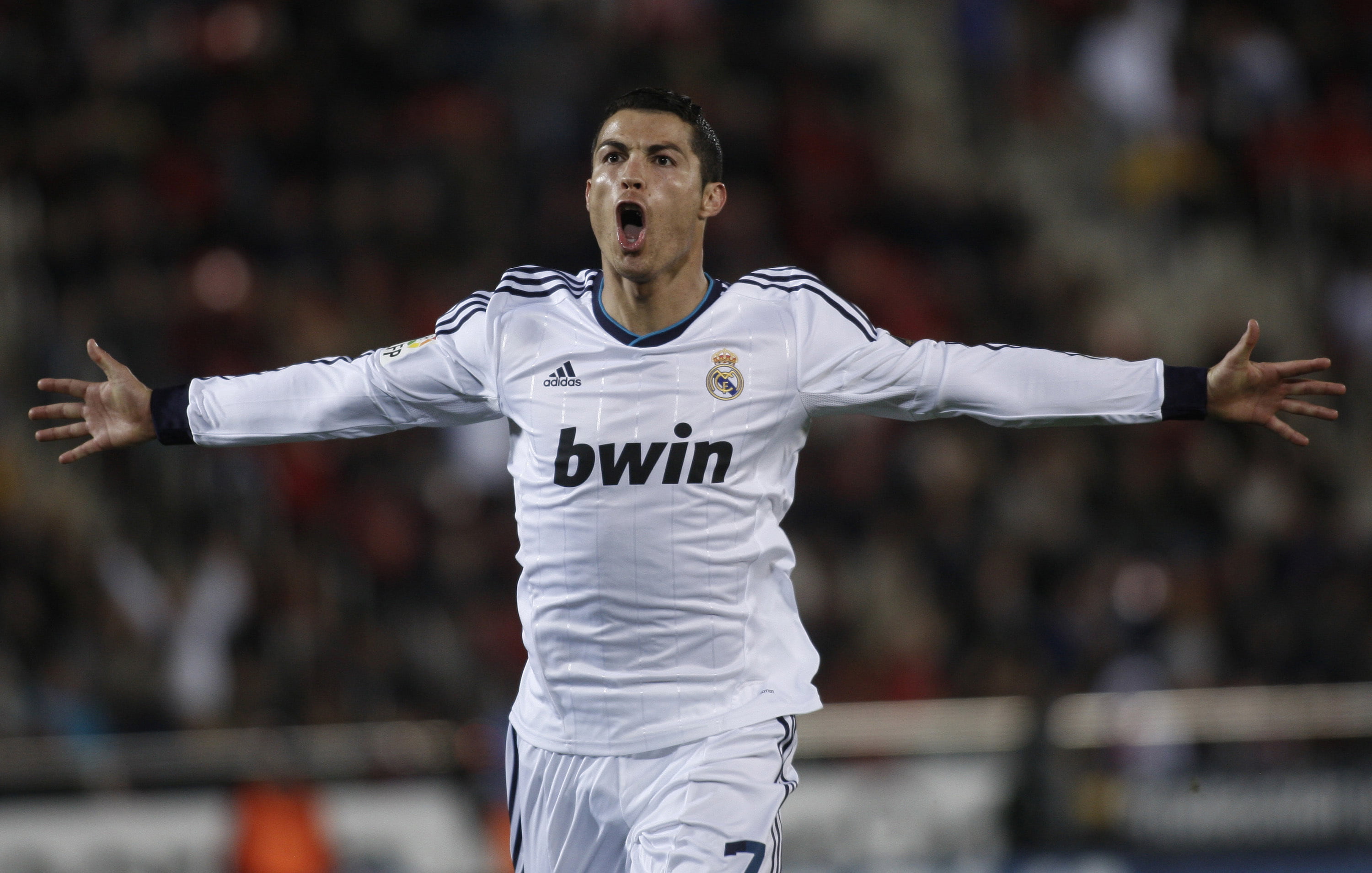 adult, Champions League, cristiano, arms outstretched, lifestyles, standing, limb, one person, waist up, three quarter length, player, white color, form, HD Wallpaper