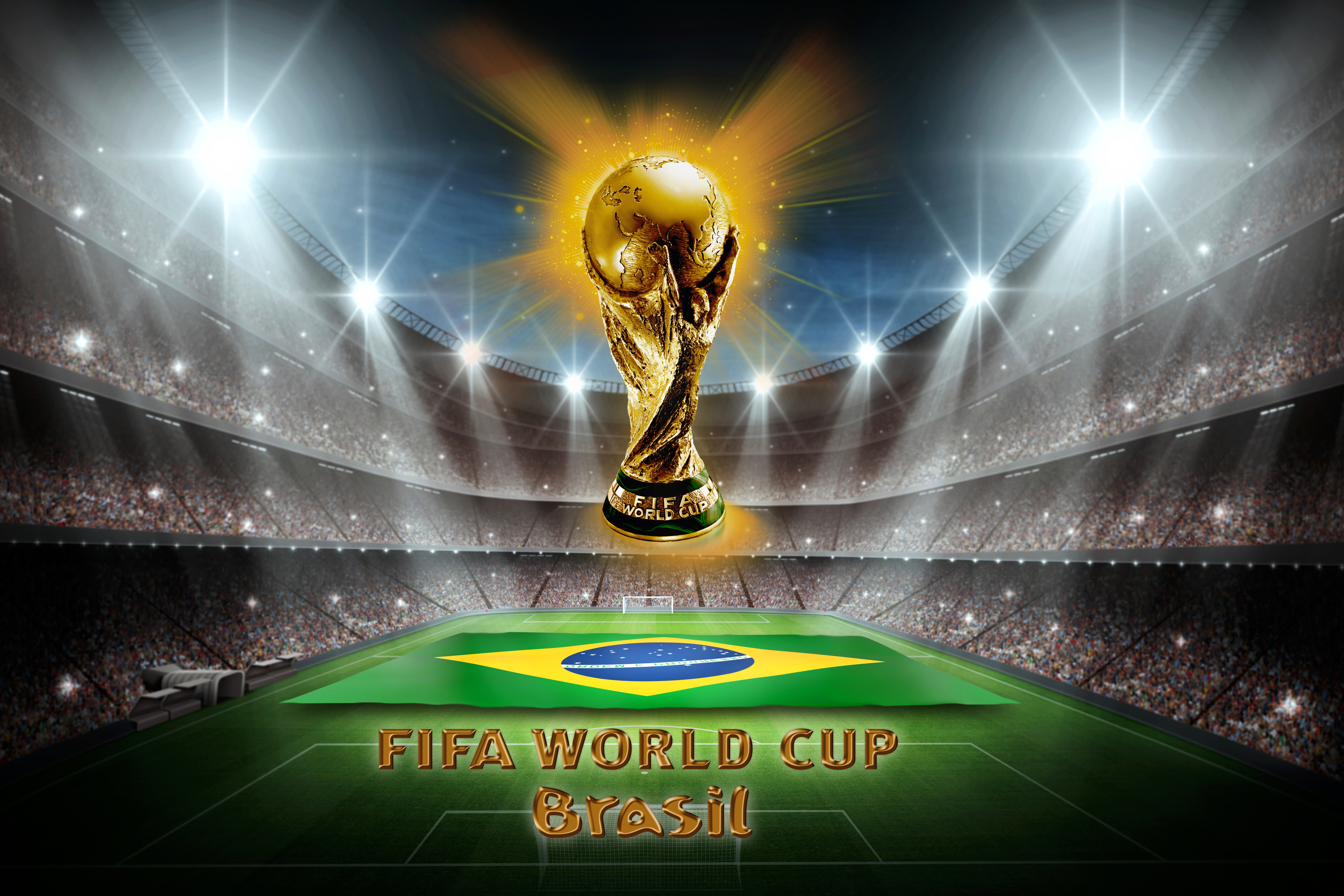  american football - sport, cup, World Cup, vector, golden, spotlight, green color, text, 5K, professional sport, people, motion, light - Natural Phenomenon, HD Wallpaper