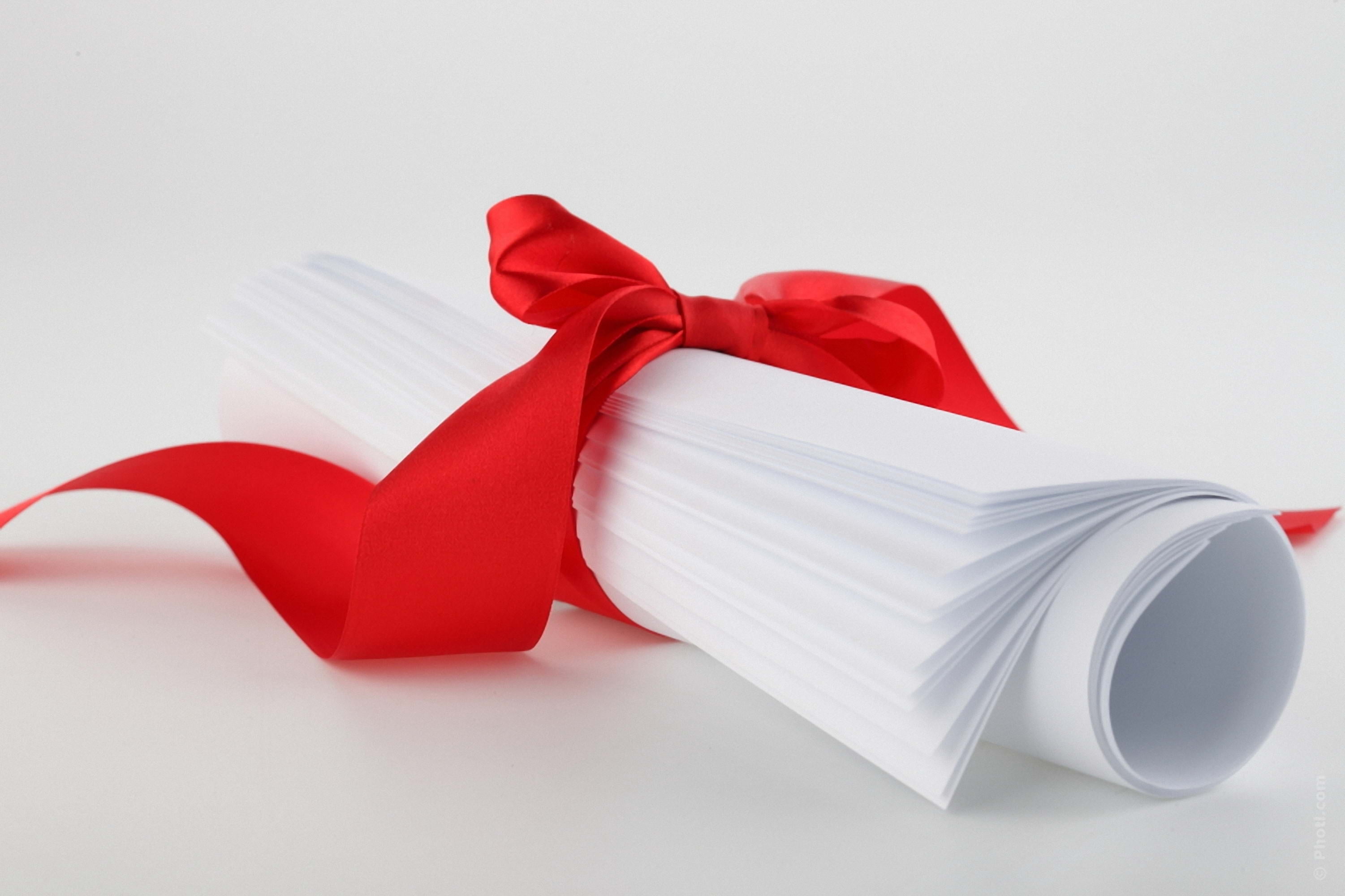 ribbon, gift, paper, container, no People, bow, tied bow, holiday, papers, backgrounds, white, copy space, white background, studio shot, surprise, emotion, HD Wallpaper