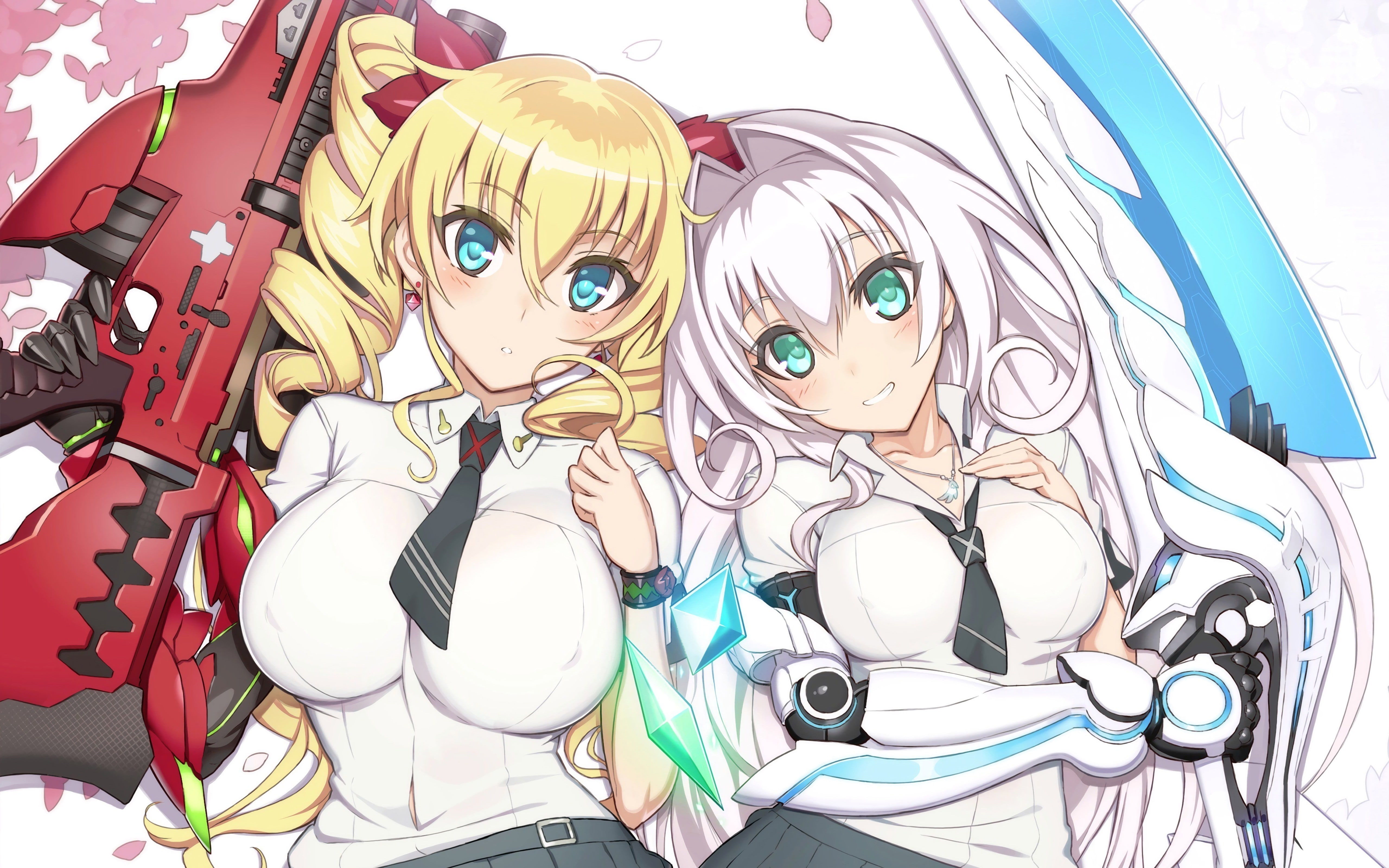 anime, Emile Crossfode, Hundred, Claire Harvey, anime girls, 5K, HD Wallpaper