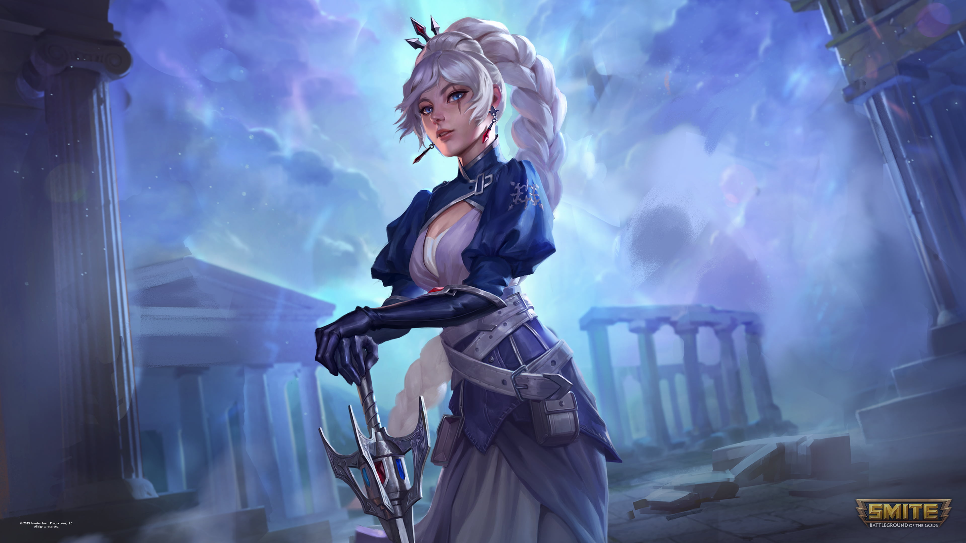 Freya (Smite), Smite, 4K, Video Game, Weiss Schnee, HD Wallpaper