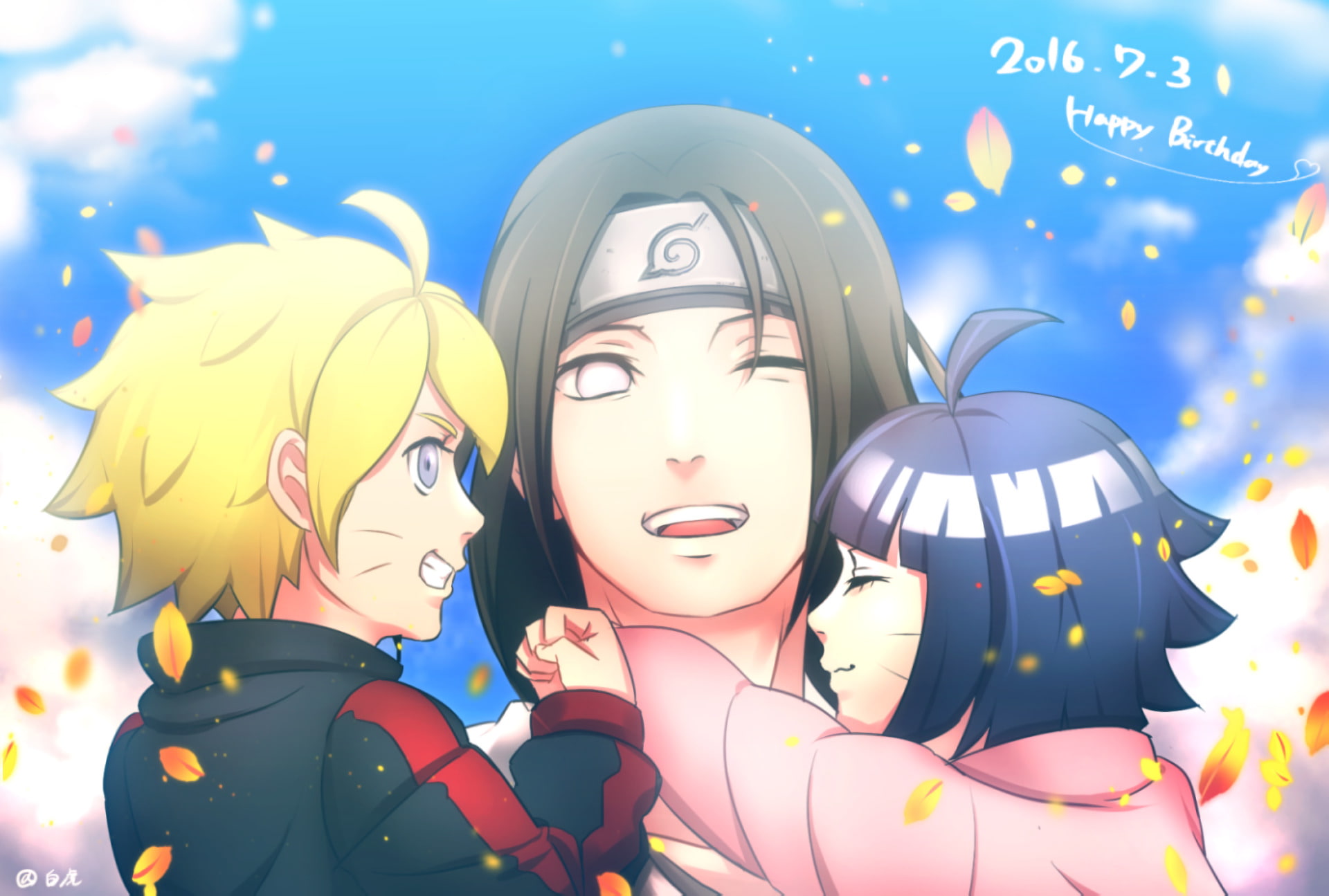 Anime, himawari, Boruto, hinta, Boruto Uzumaki, illustration, 1080P, Neji Hyūga, Himawari Uzumaki, HD Wallpaper