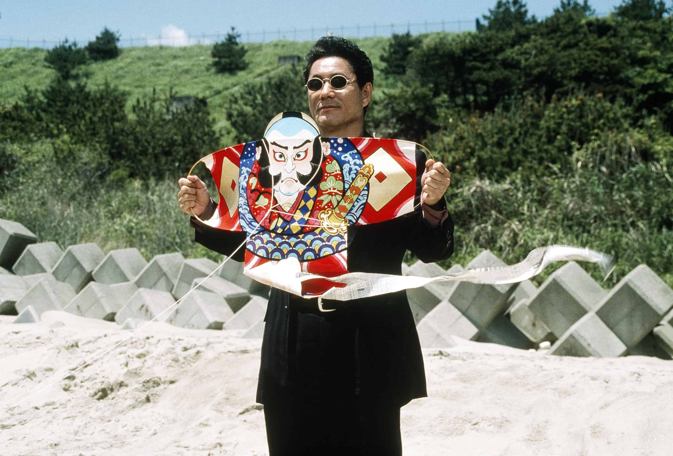Hanabi, Japan, 1080P, sunglasses, kites, Takeshi Kitano, Japanese Art, Hana-Bi, HD Wallpaper