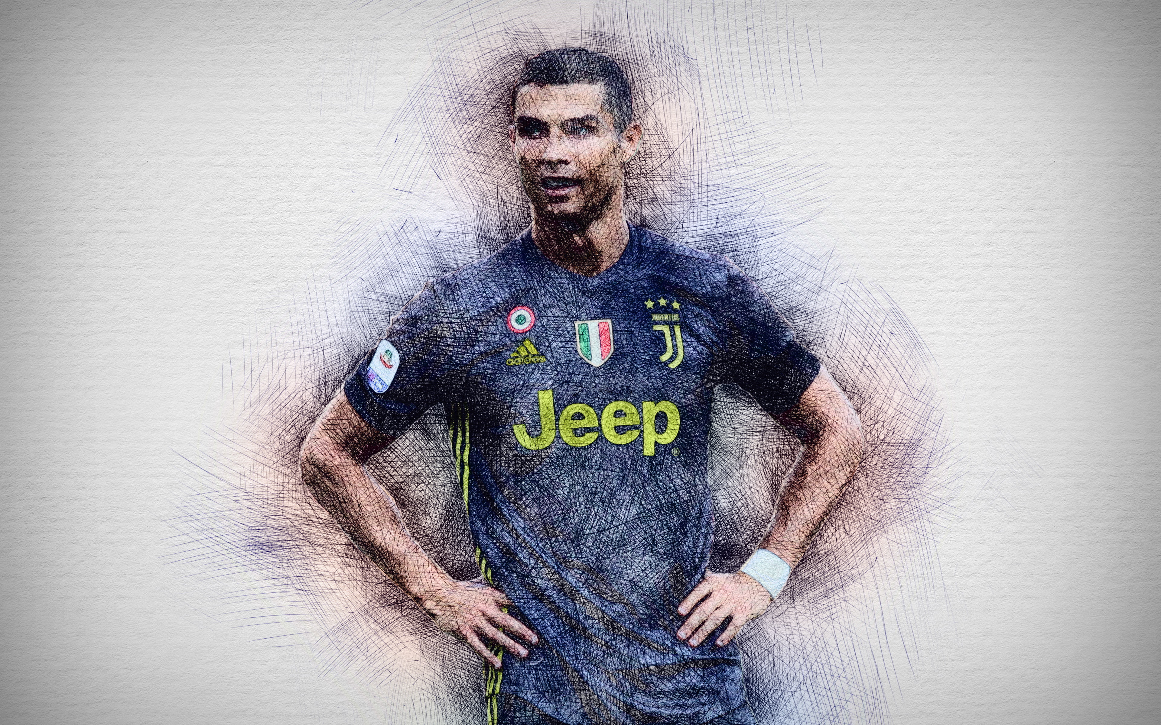 Soccer, Cristiano Ronaldo, Juventus F.C., 4K, HD Wallpaper