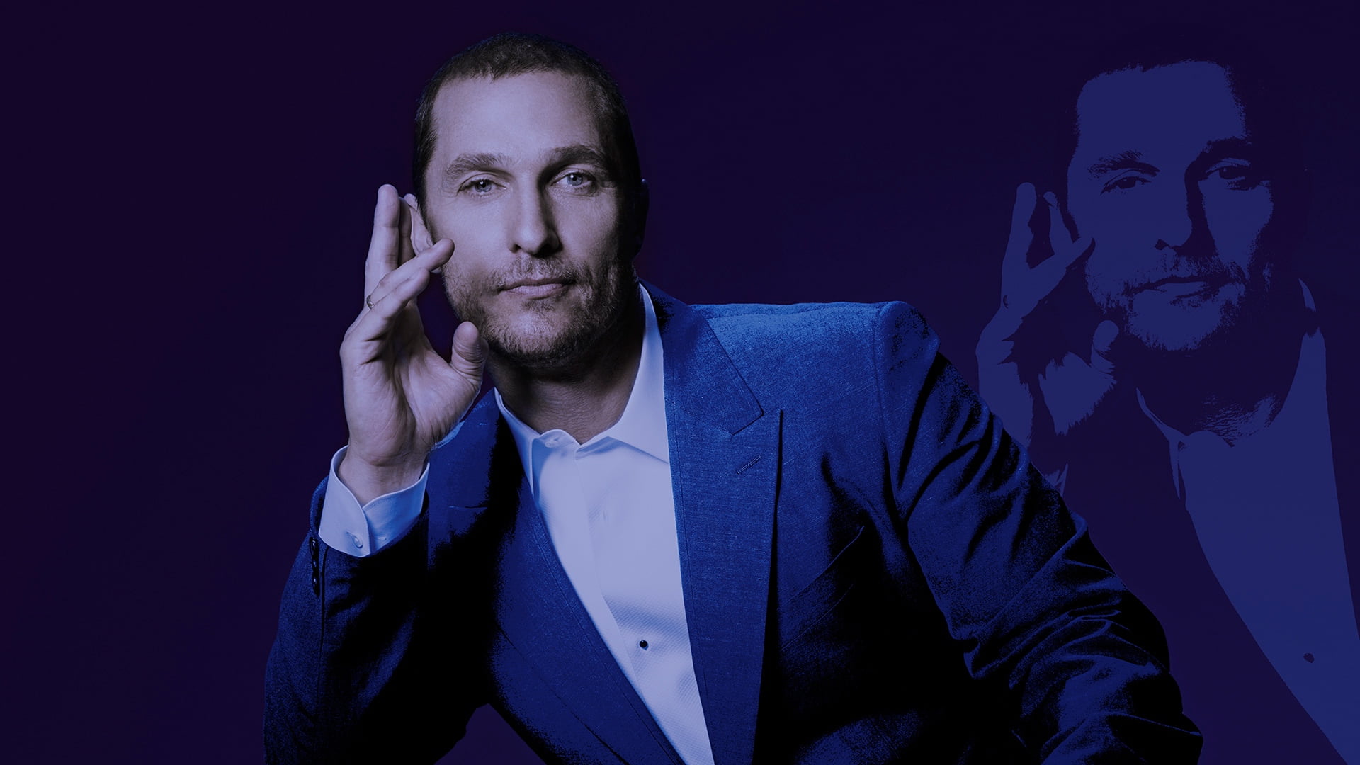 one person, blue, studio shot, shirt, men, matthew mcconaughey, notch, adult, jacket, indoors, businessman, lapel, portrait, business, mid adult men, front view, HD Wallpaper