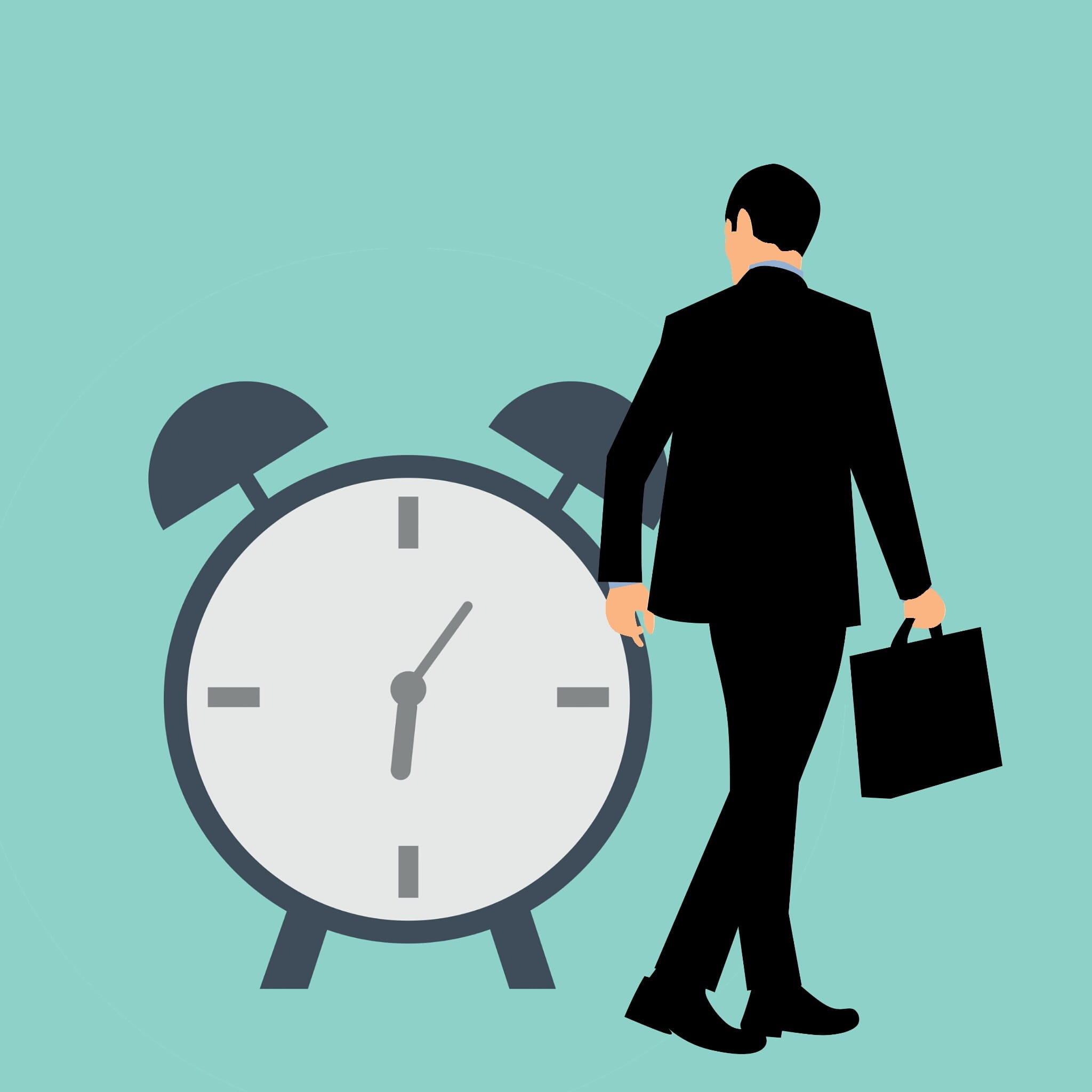 full length, timeline, males, business person, manager, time management, minute hand, suitcase, businessman, past, rear view, man, calendar, time icon, Phone HD Wallpaper